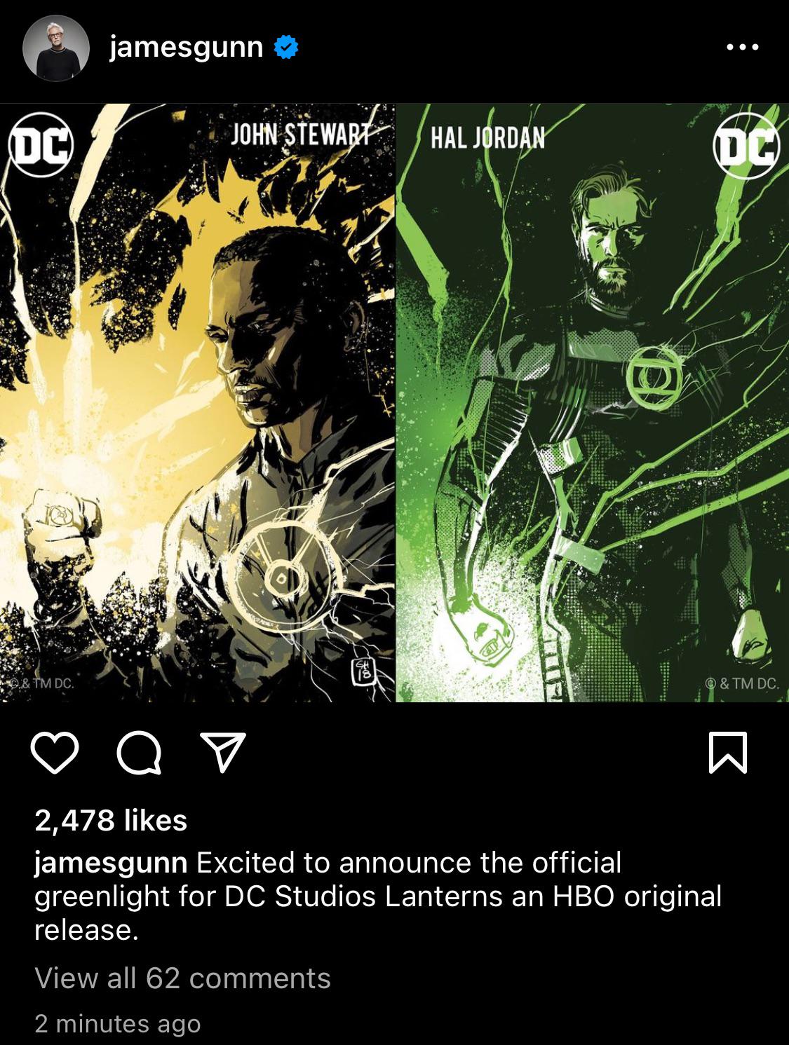 James Gunn confirms Lanterns as an HBO Original r/DCU_