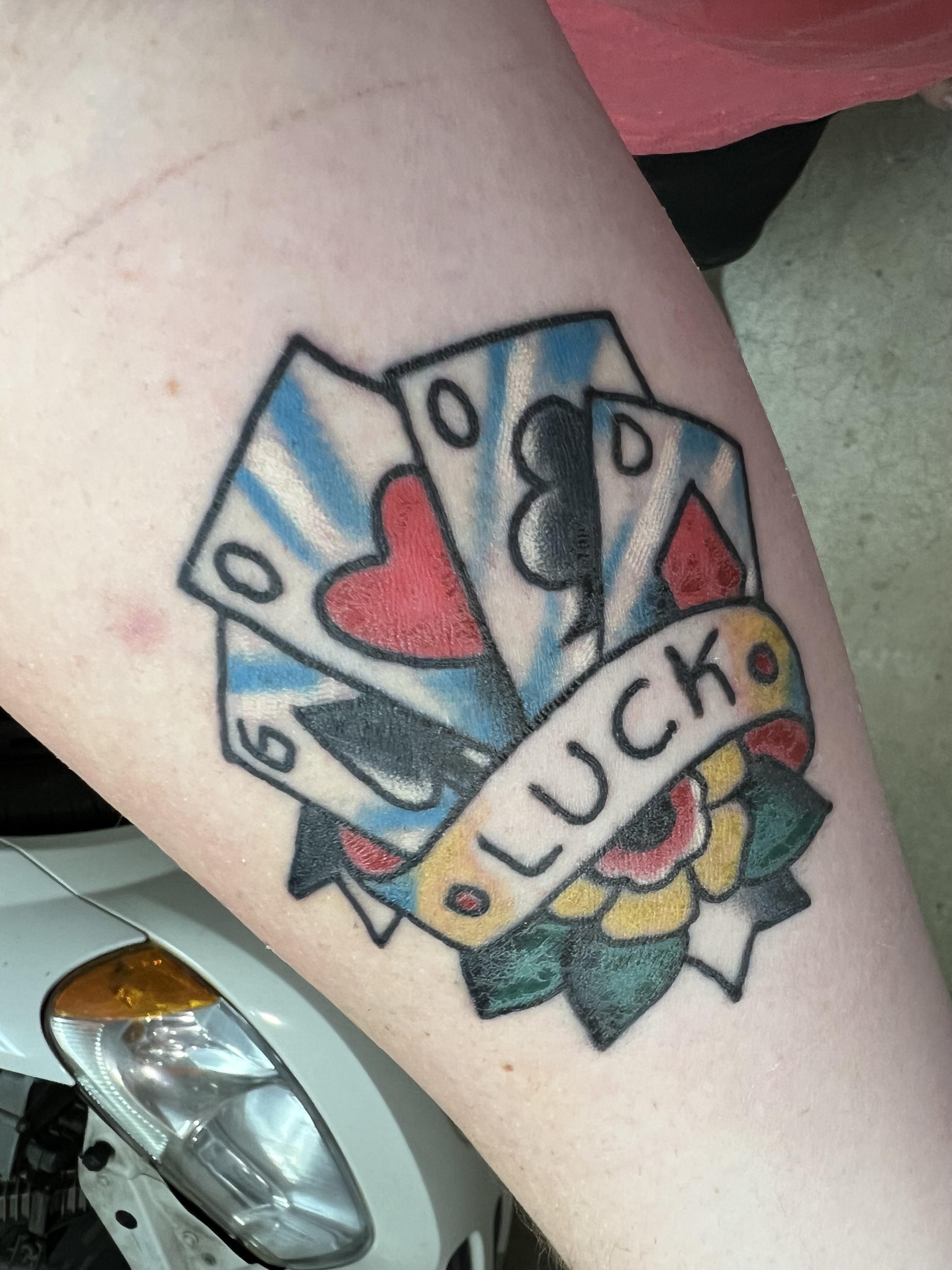 Good Luck, done by Chris Gové at Old Town Tattoo (Temecula, CA)…my first tattoo! r/tattoos