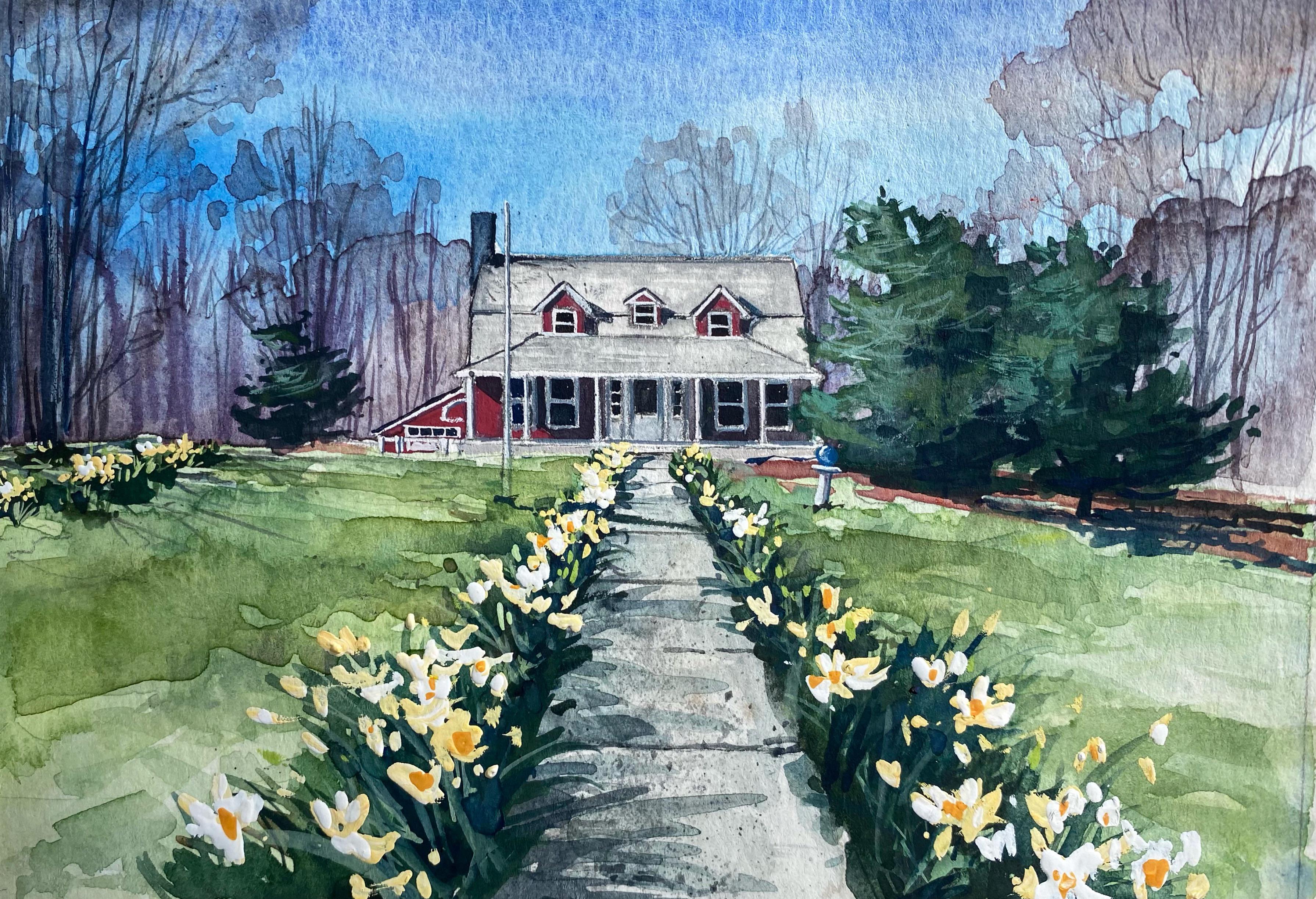 There’s a house in town we affectionately call ‘the daffodil house’. I