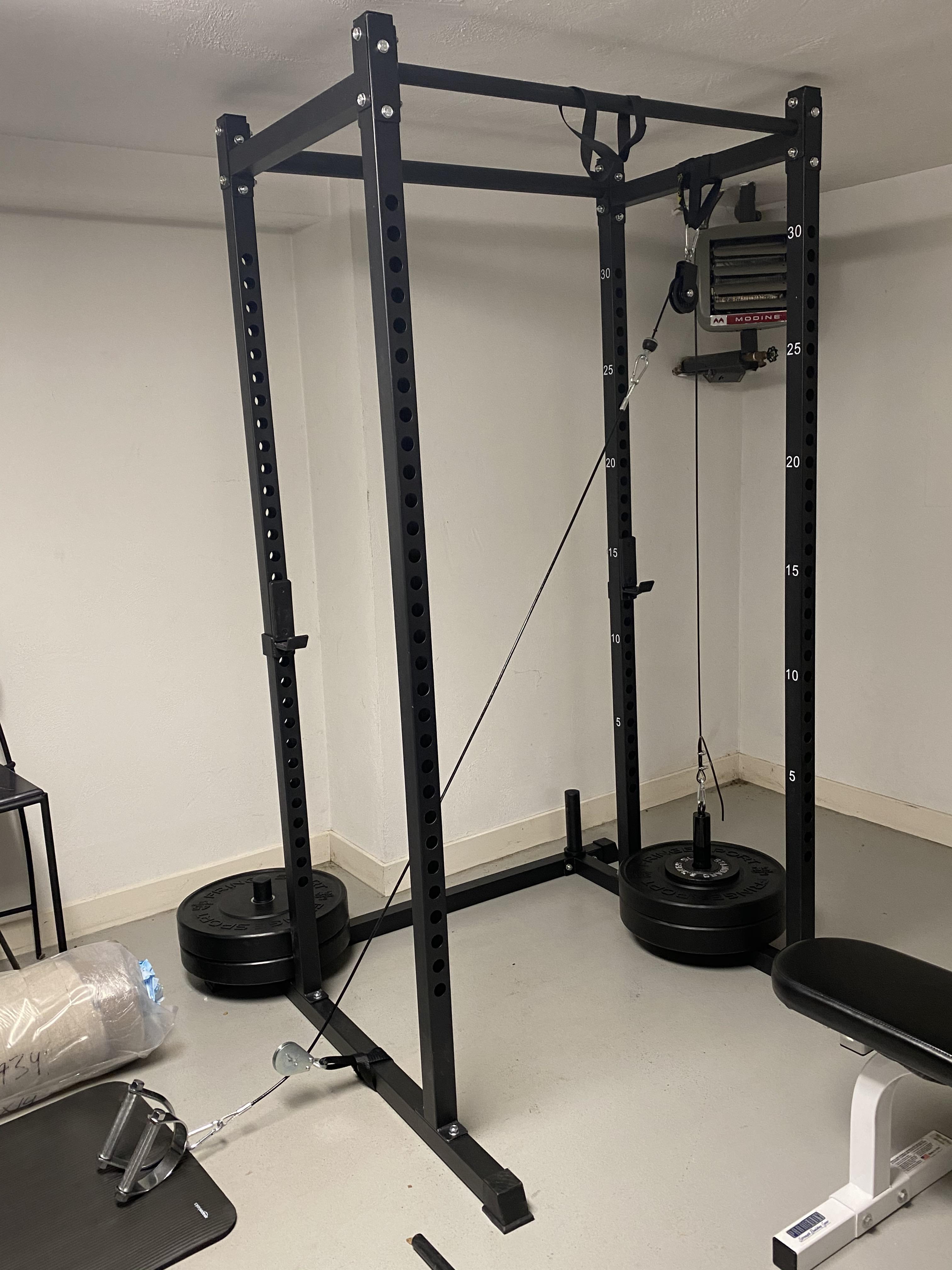Added high/low pulley attachments and they are a life changer for the garage gym. r/homegym