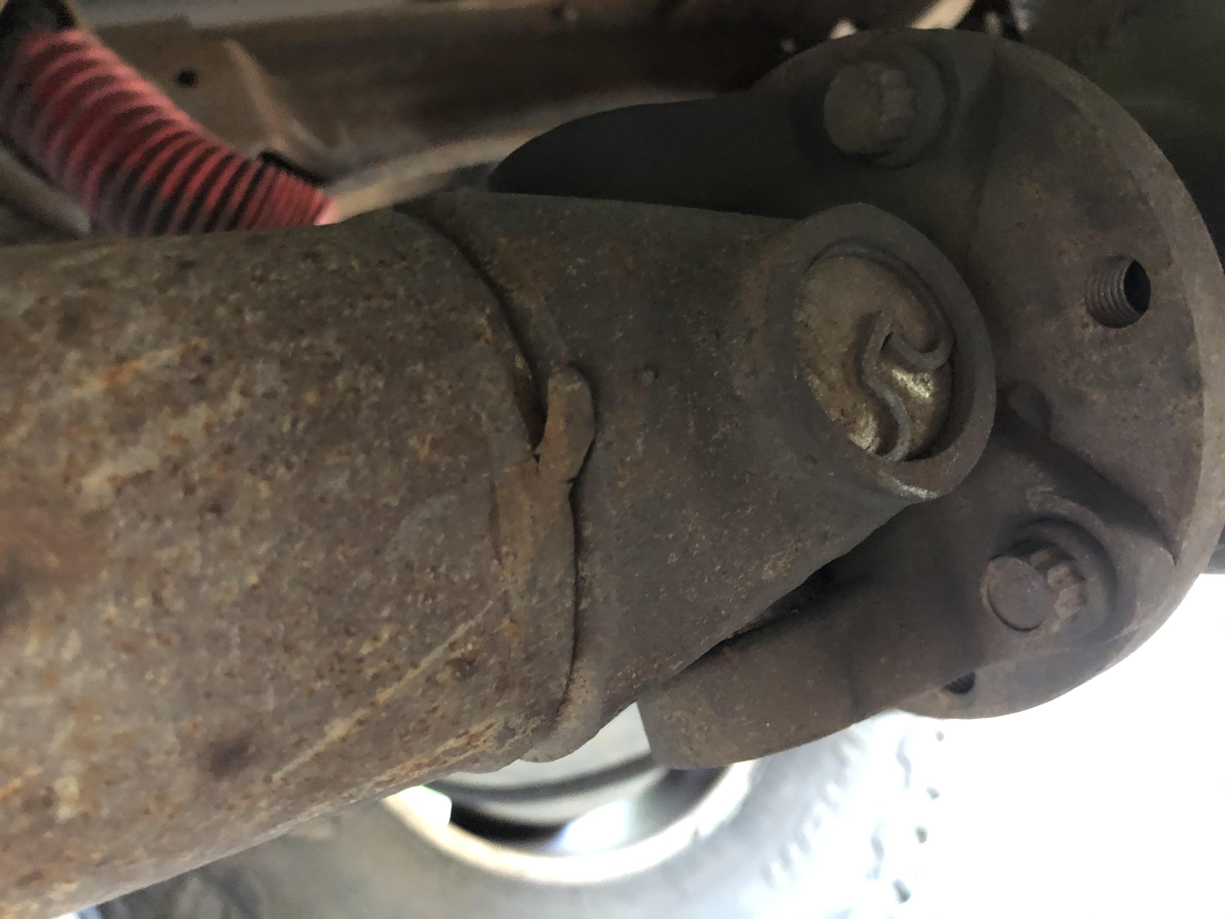 My driveshaft is cracked and I believe it is what is causing a grinding