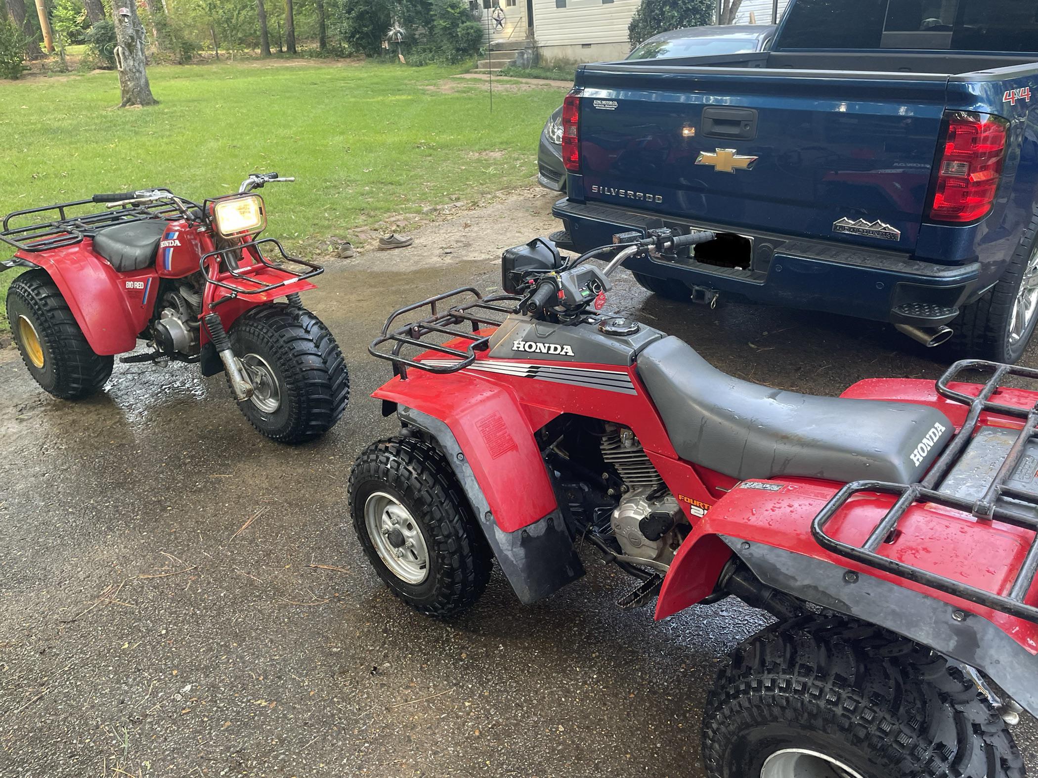 1984 Honda 200 Big Red and 1987 Honda Fourtrax 250 Only ran till late