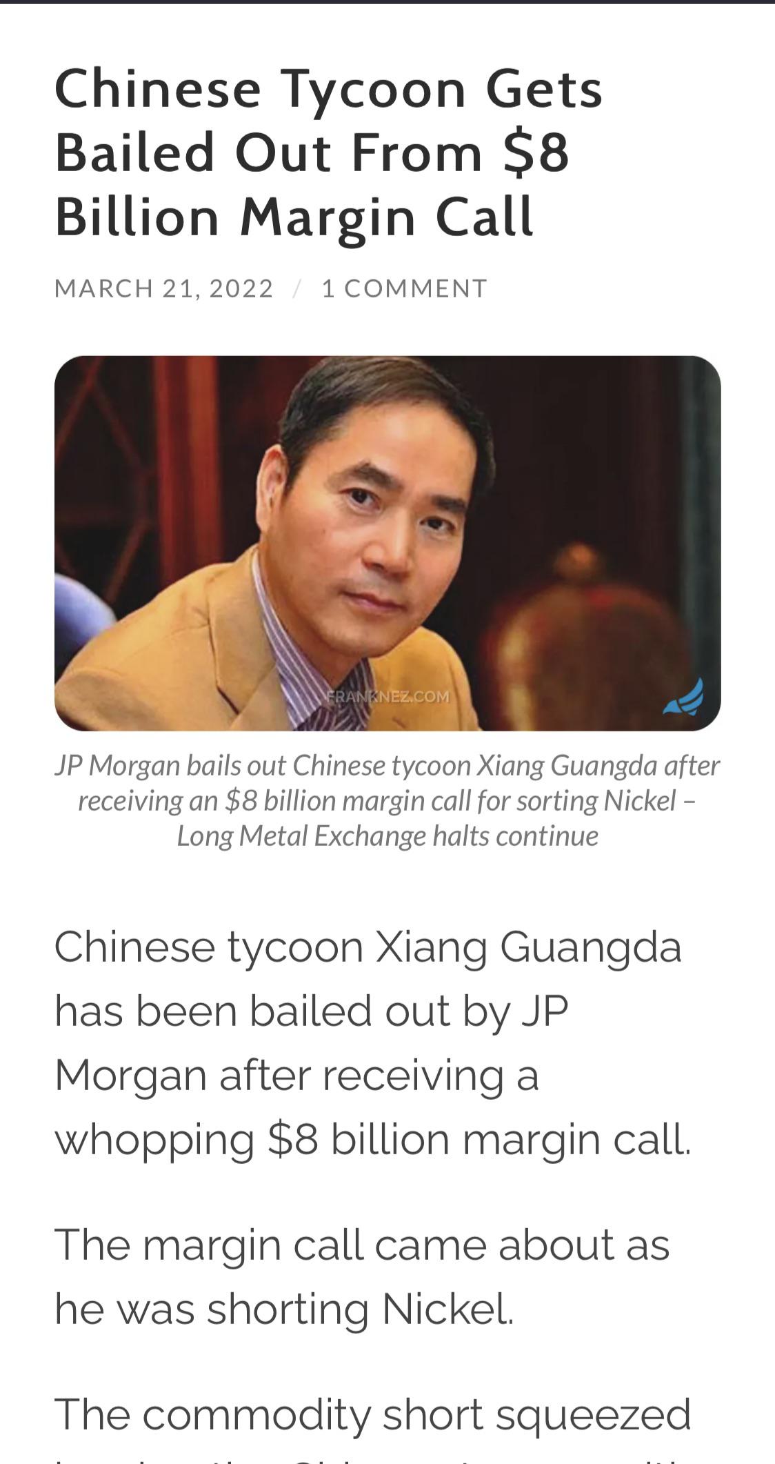 JP bails out Chinese tycoon Xiang Guangda after receiving an 8