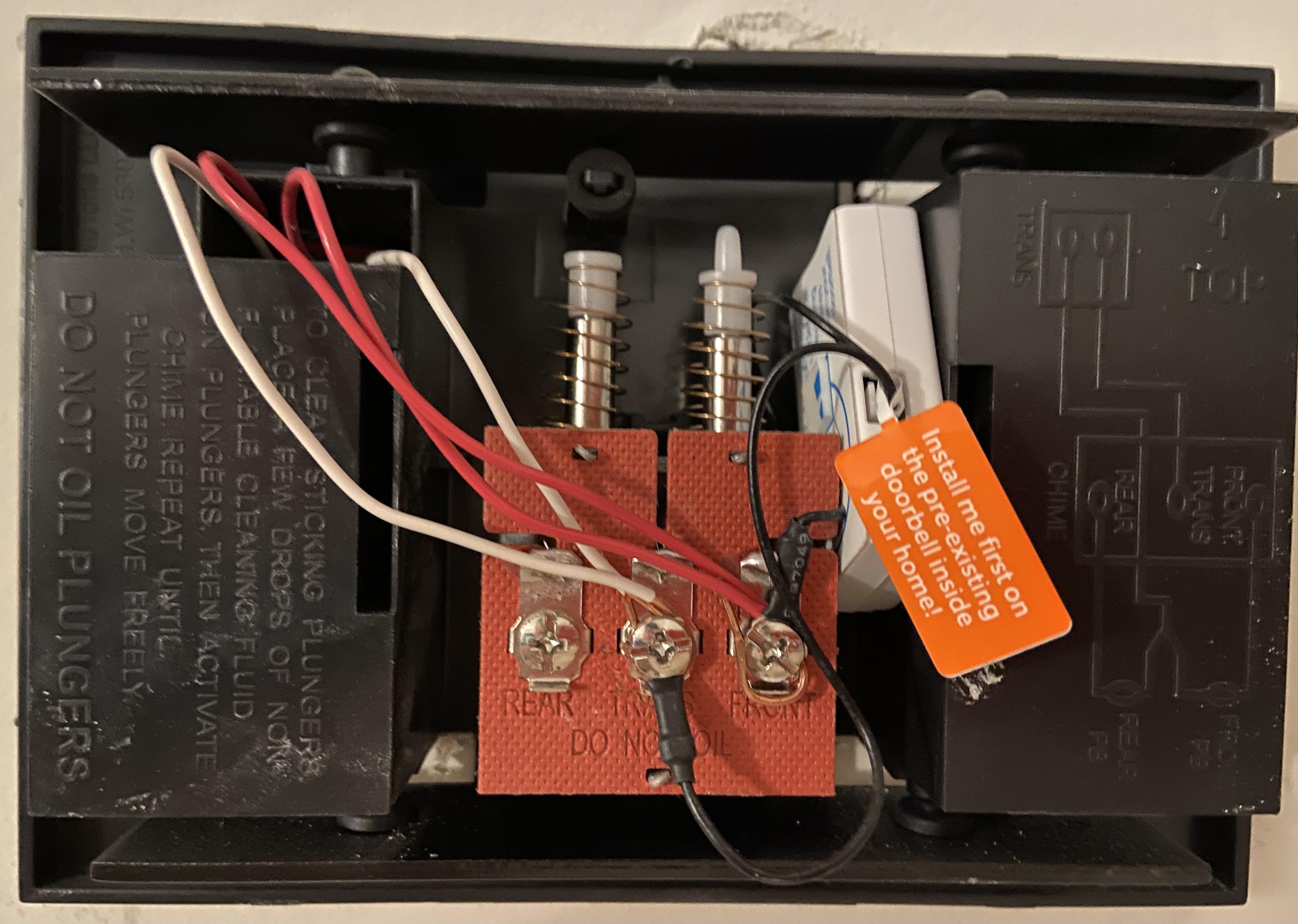 How to bypass power for Ring Pro in house with 2 internal doorbell