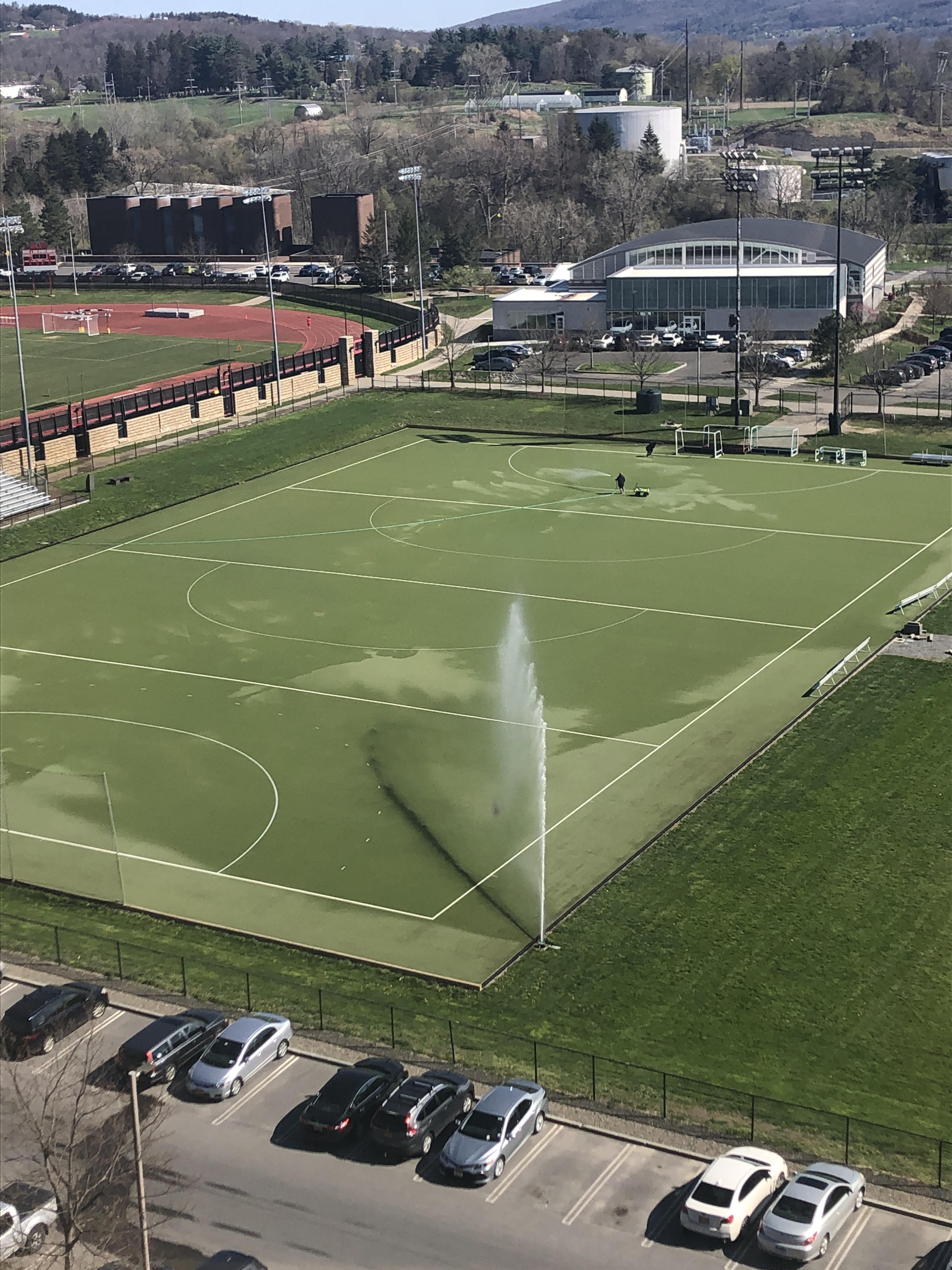 Why do they water the turf r/Cornell