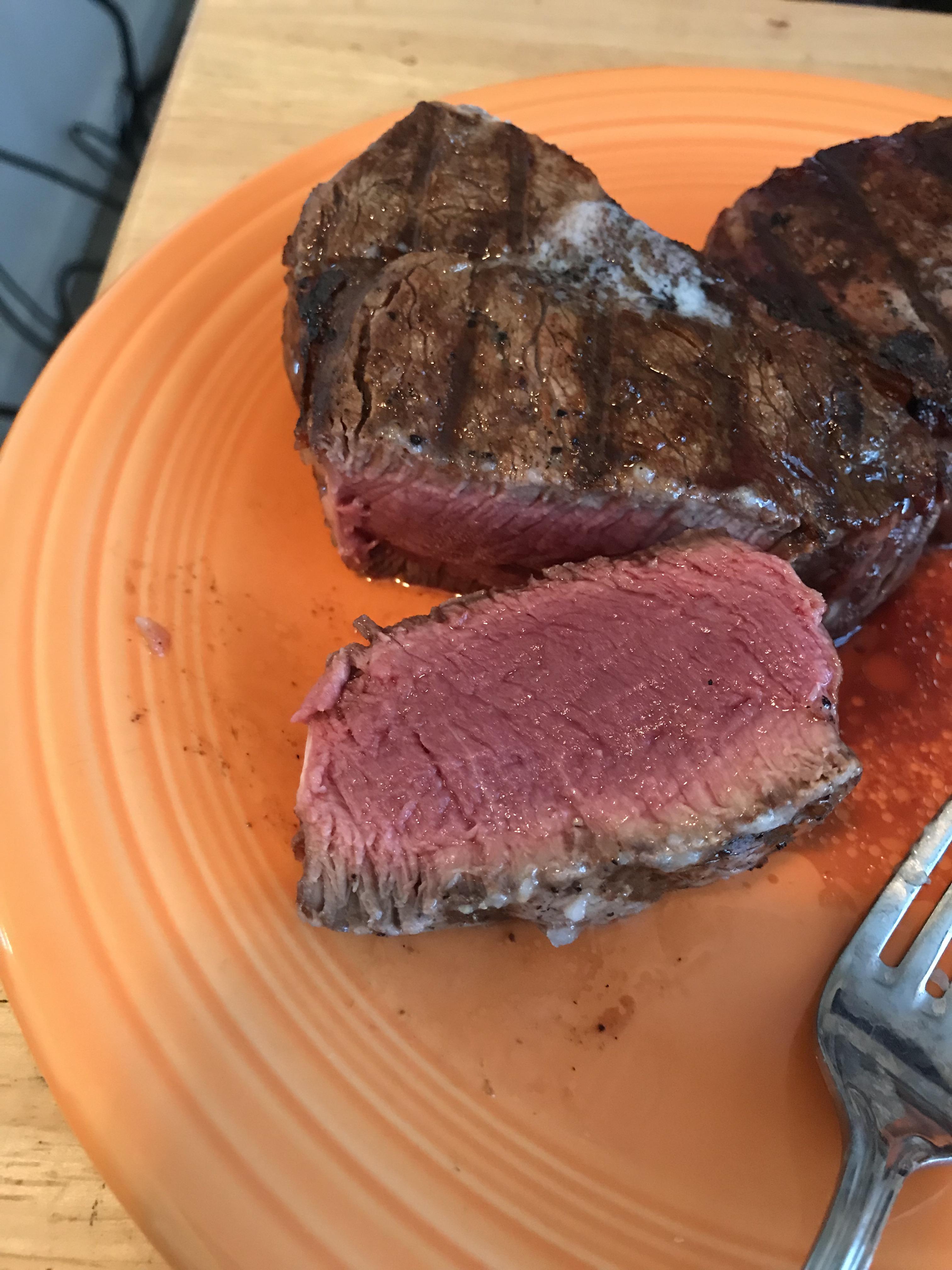 Chimney sear! Cooked from start to finish on the chimney. 2 filets. And