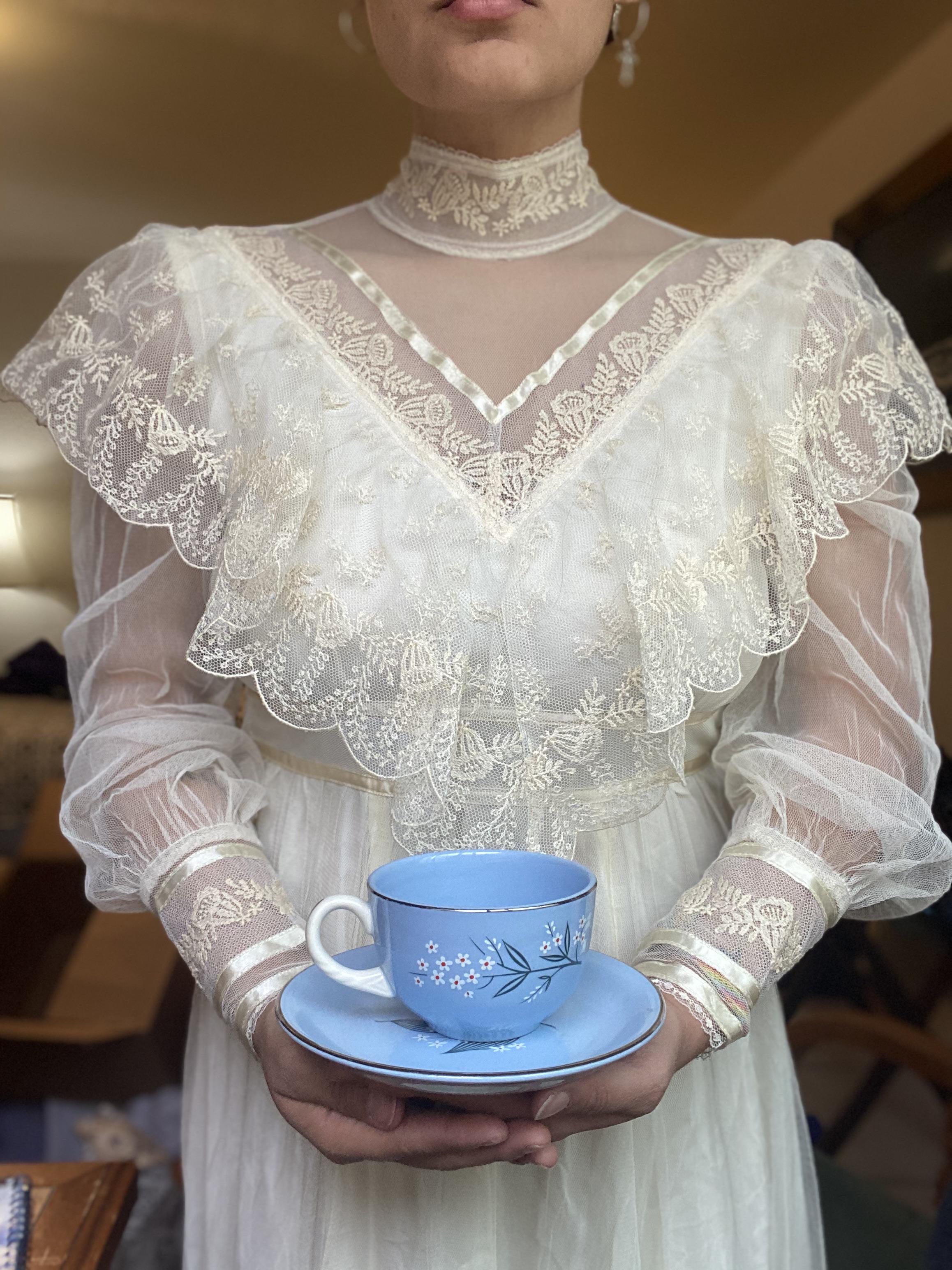 I scored a 1970s Gunne Sax Wedding dress and a whole set of Homer