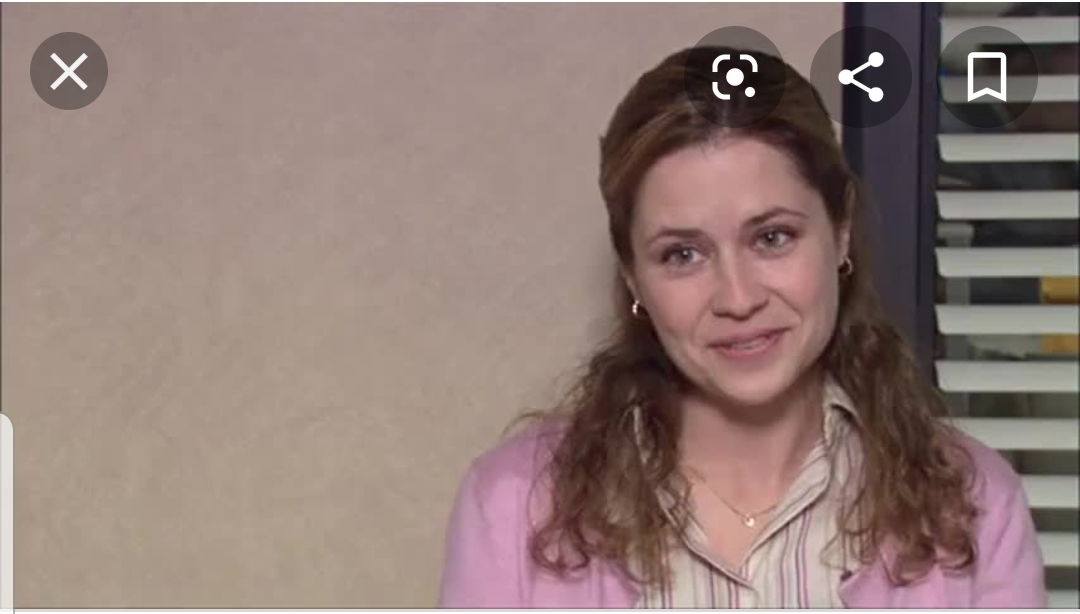 Season 2, episode 14, Pam gets back from the Poconos with Roy. Michael