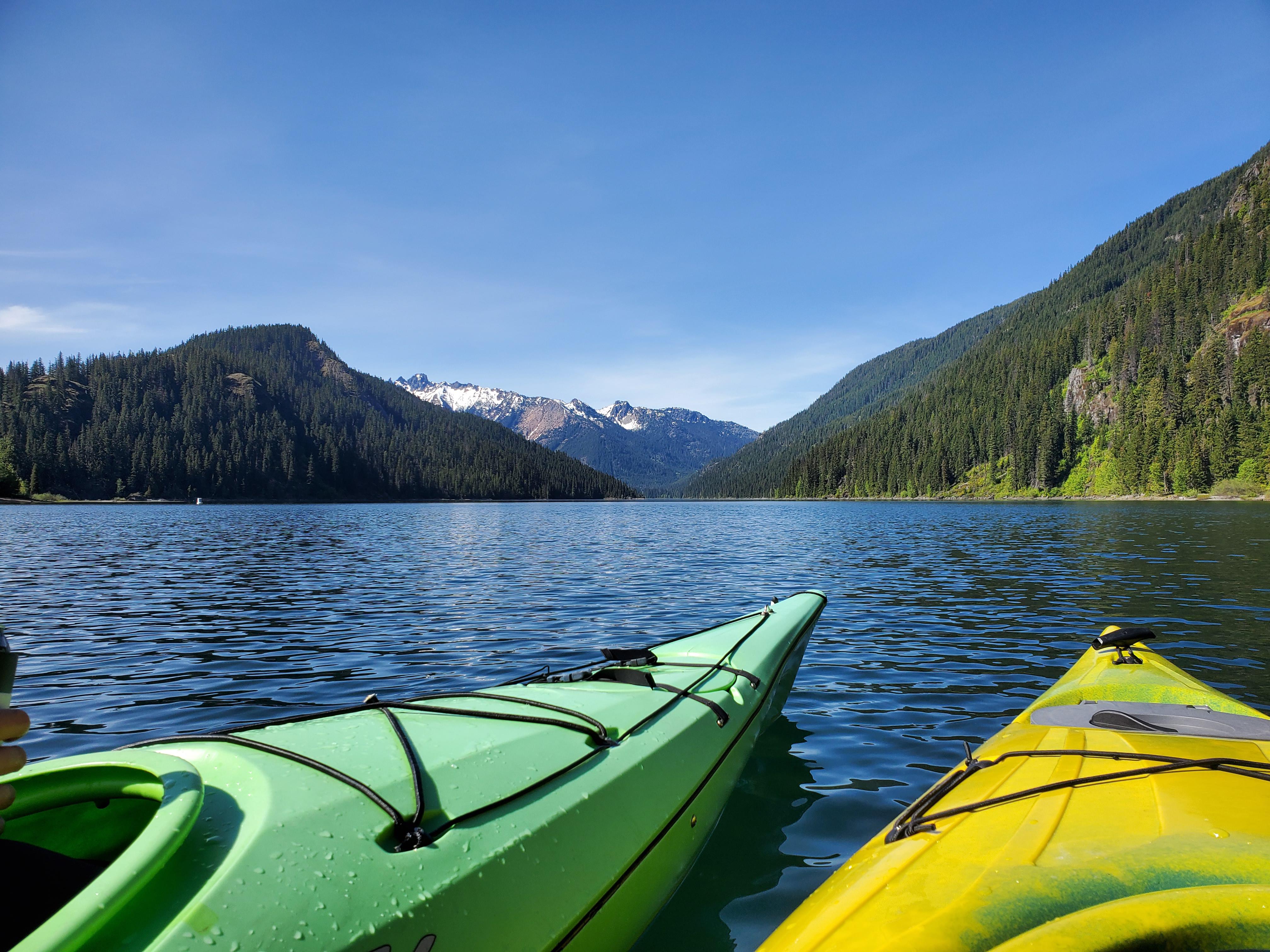 Casual Wednesday paddle with the wife. Lake Kachess, WA r/Kayaking