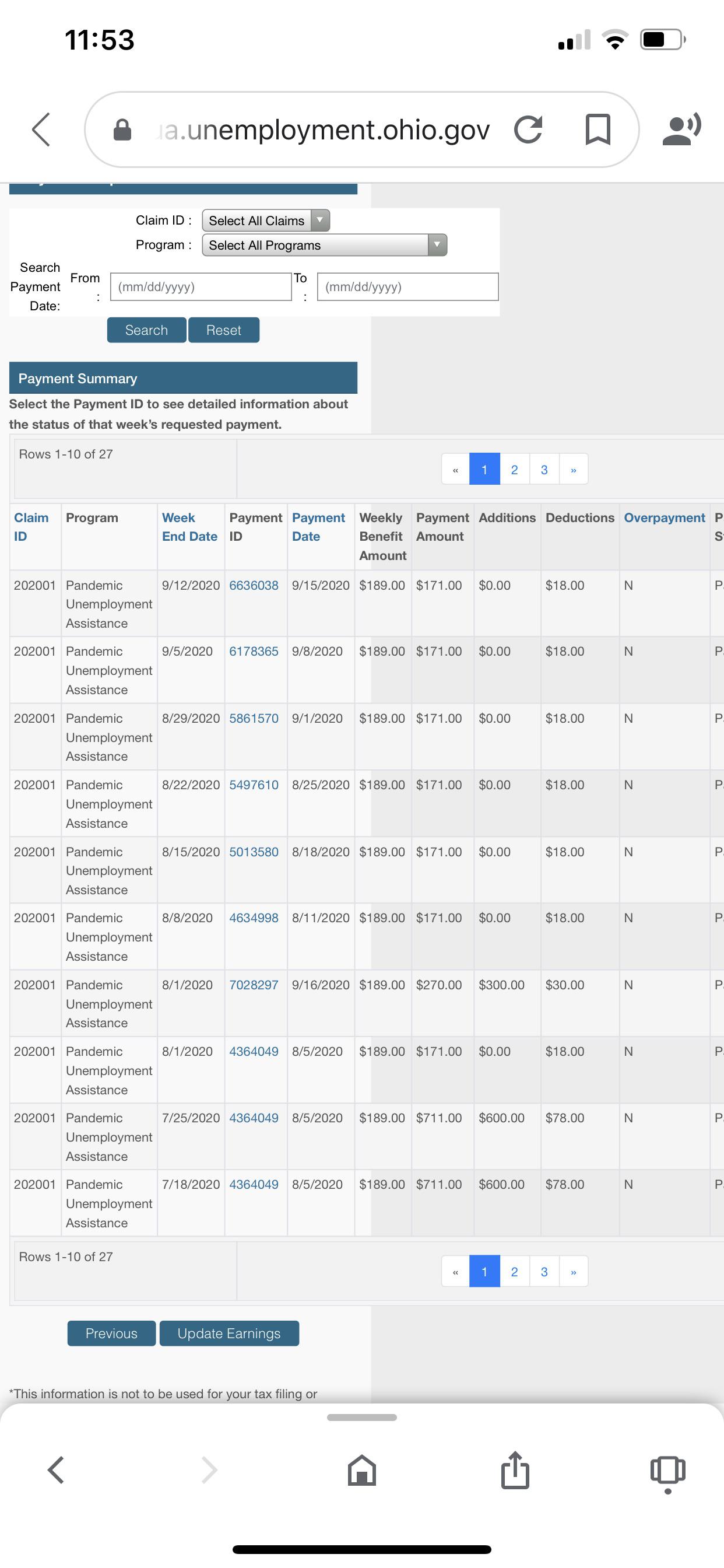 [ohio] my first LWA payment is showing up to be paid on the 16th!!! r
