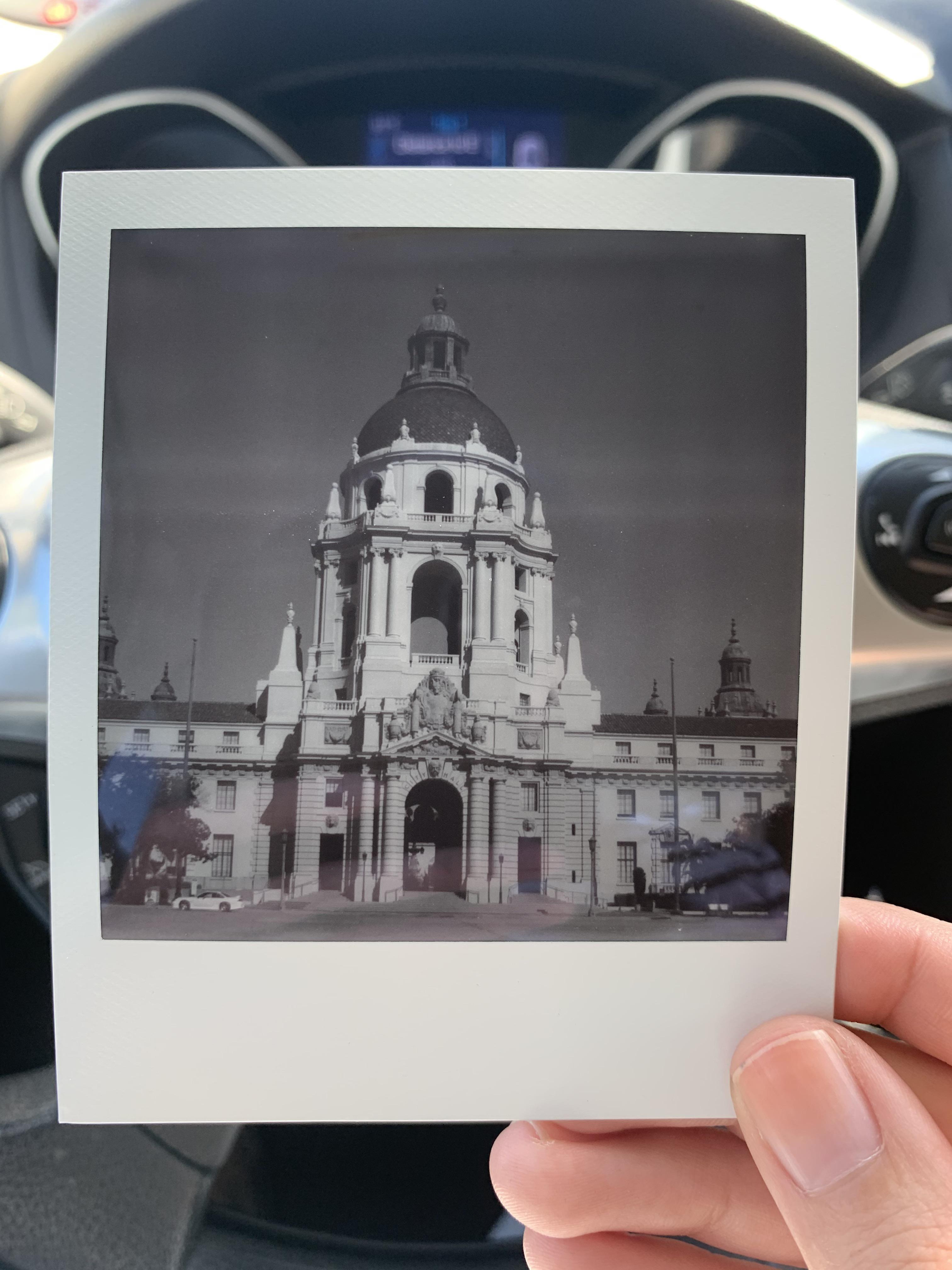 Pasadena City Hall. Also Pawnee City Hall. r/Polaroid
