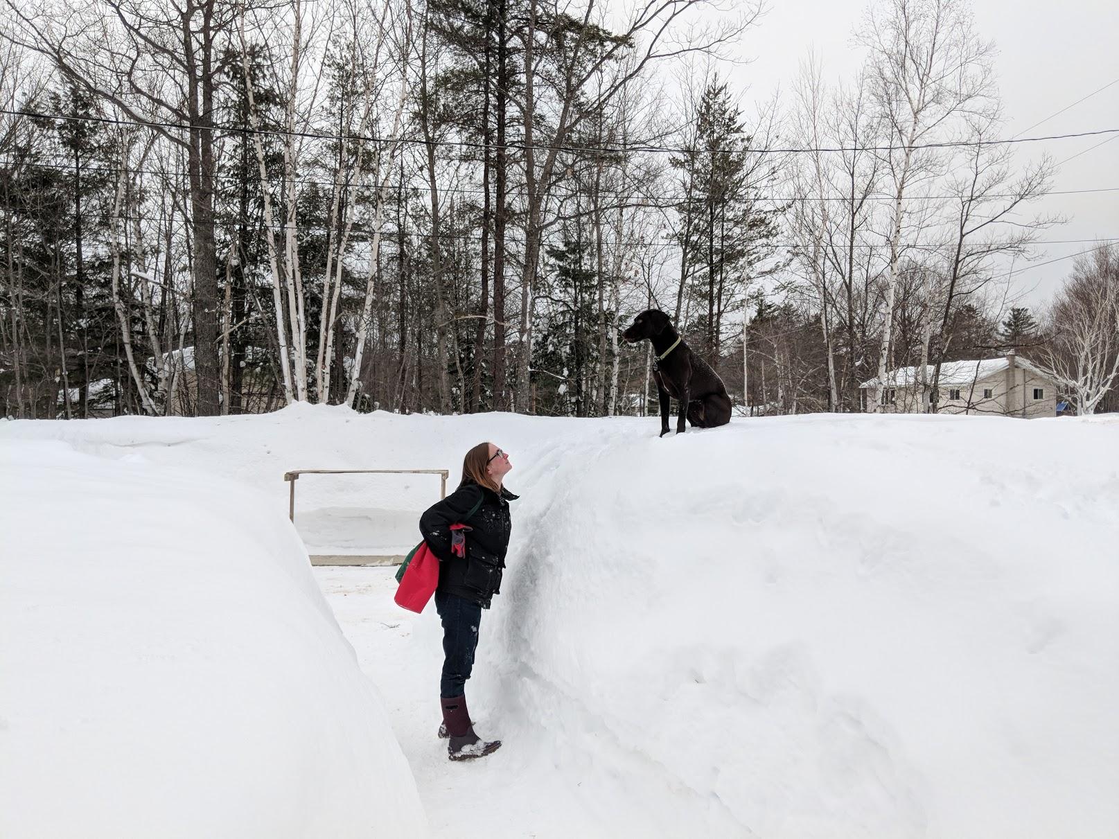 Update on the snow in Skandia people are running snowblowers on their