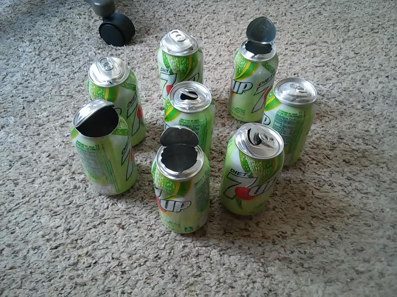 These soda cans exploded inside my hot car. r/mildlyinteresting