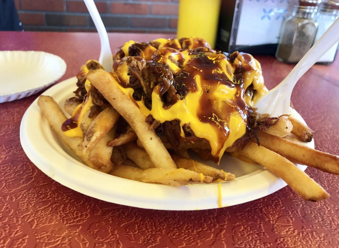 Pulled pork cheese fries from a little diner we stumbled upon in Jersey