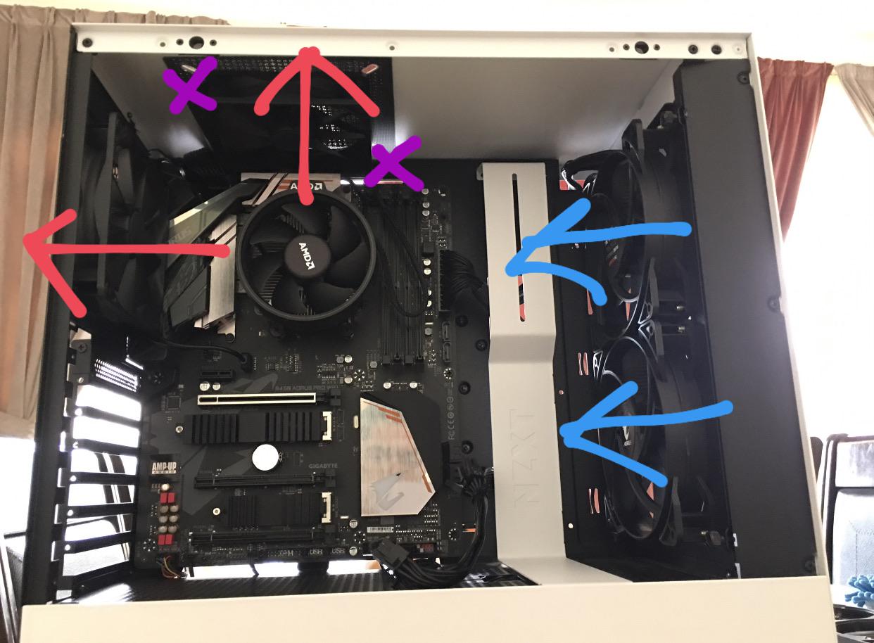 NZXT h500 case dust filter for exhaust fan (purple) keeps the dust in