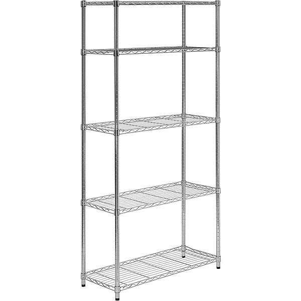 5Tier Chrome HeavyDuty Adjustable Shelving Unit (36W x 72H x14W) 49.