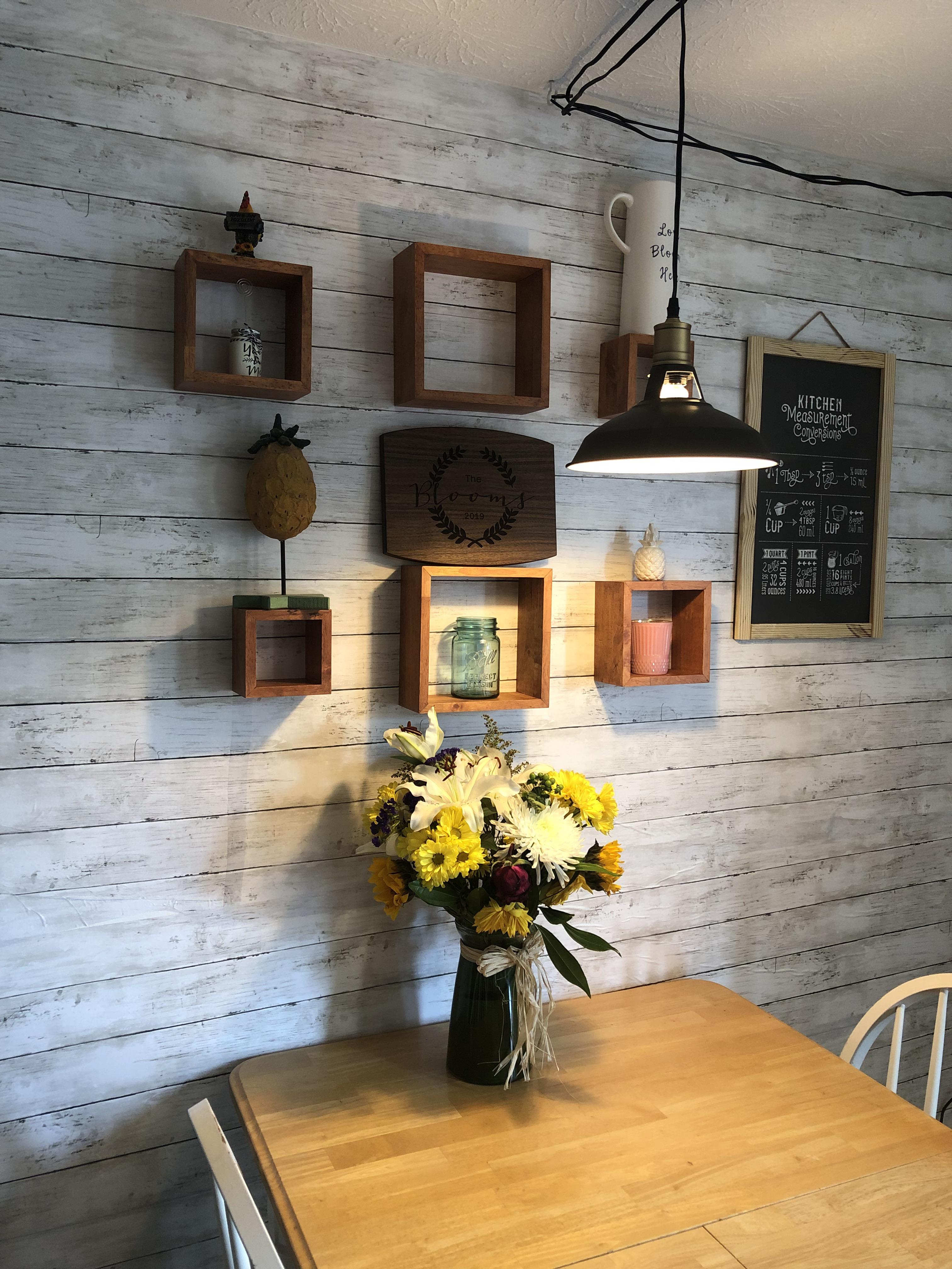 Pretty pleased with how this feature wall in my kitchen turned out