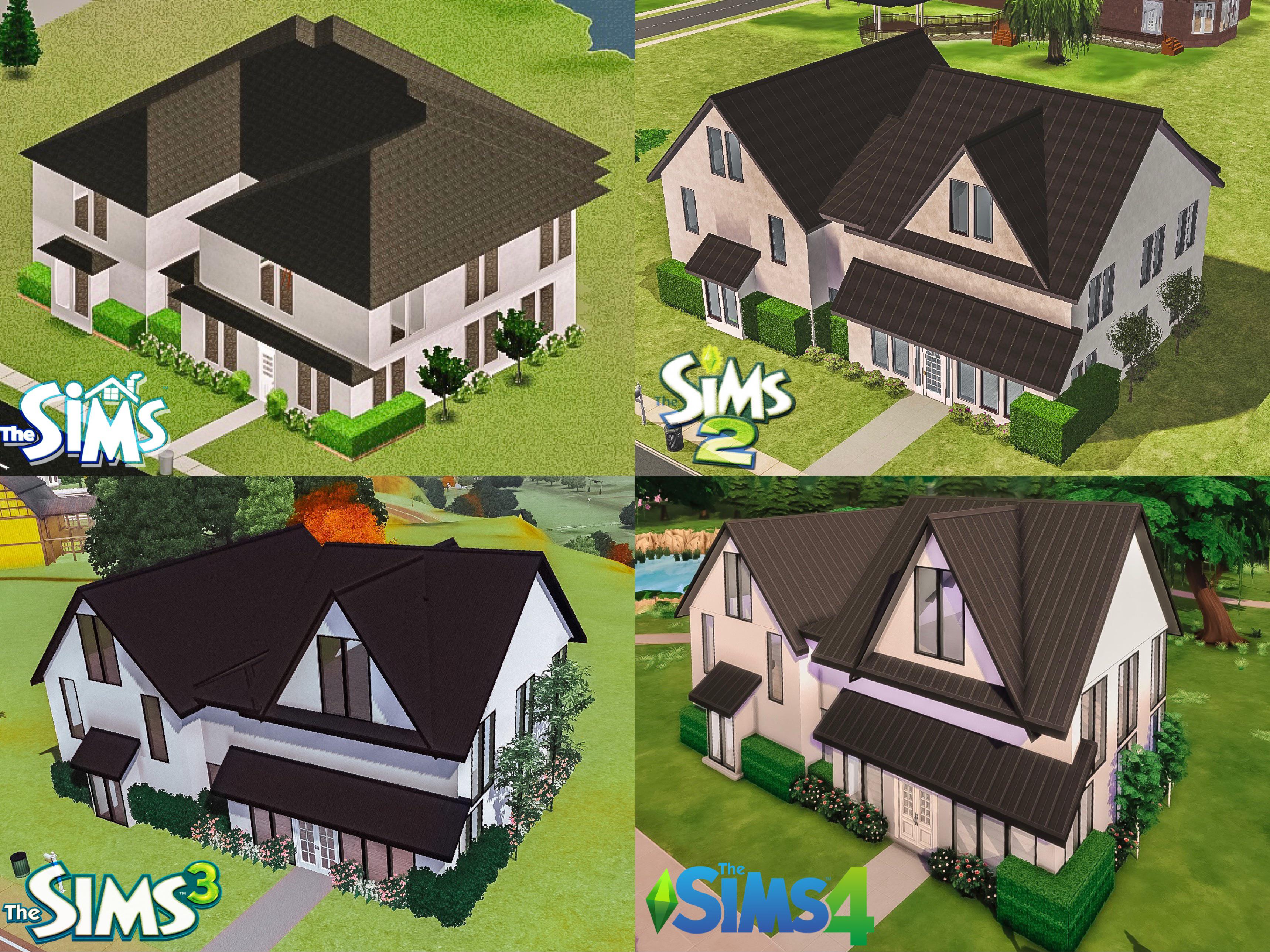 I built the same house in The Sims 1, 2, 3, and 4! r/thesims