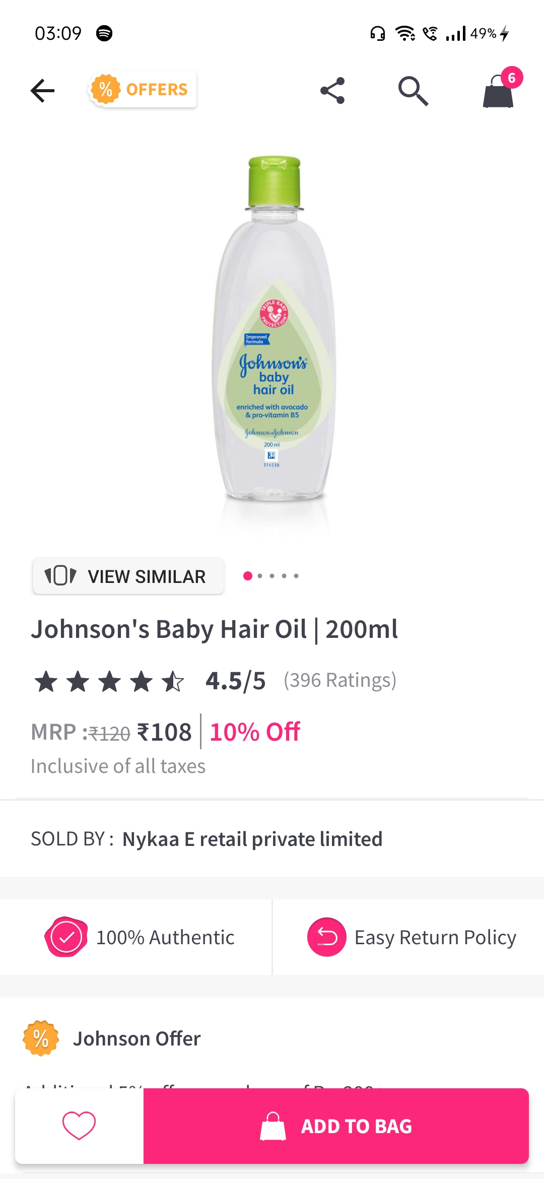 Has anyone used the Johnson's baby hair oil (with avocado oil)? r