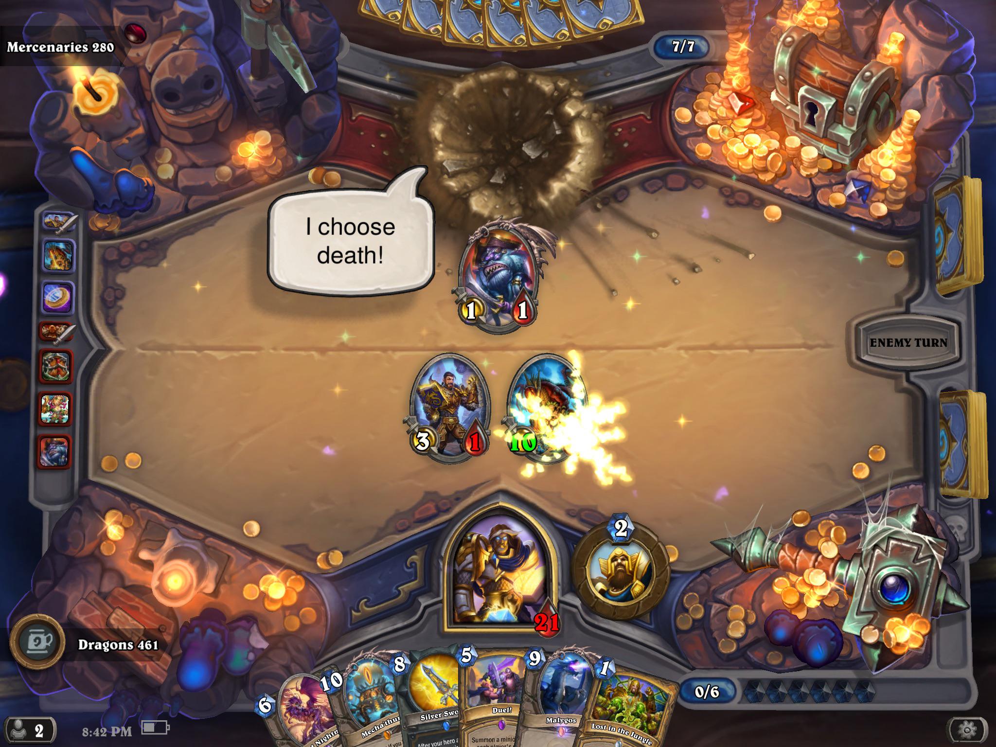 Fight back against Mercenaries 280 tyranny r/hearthstone