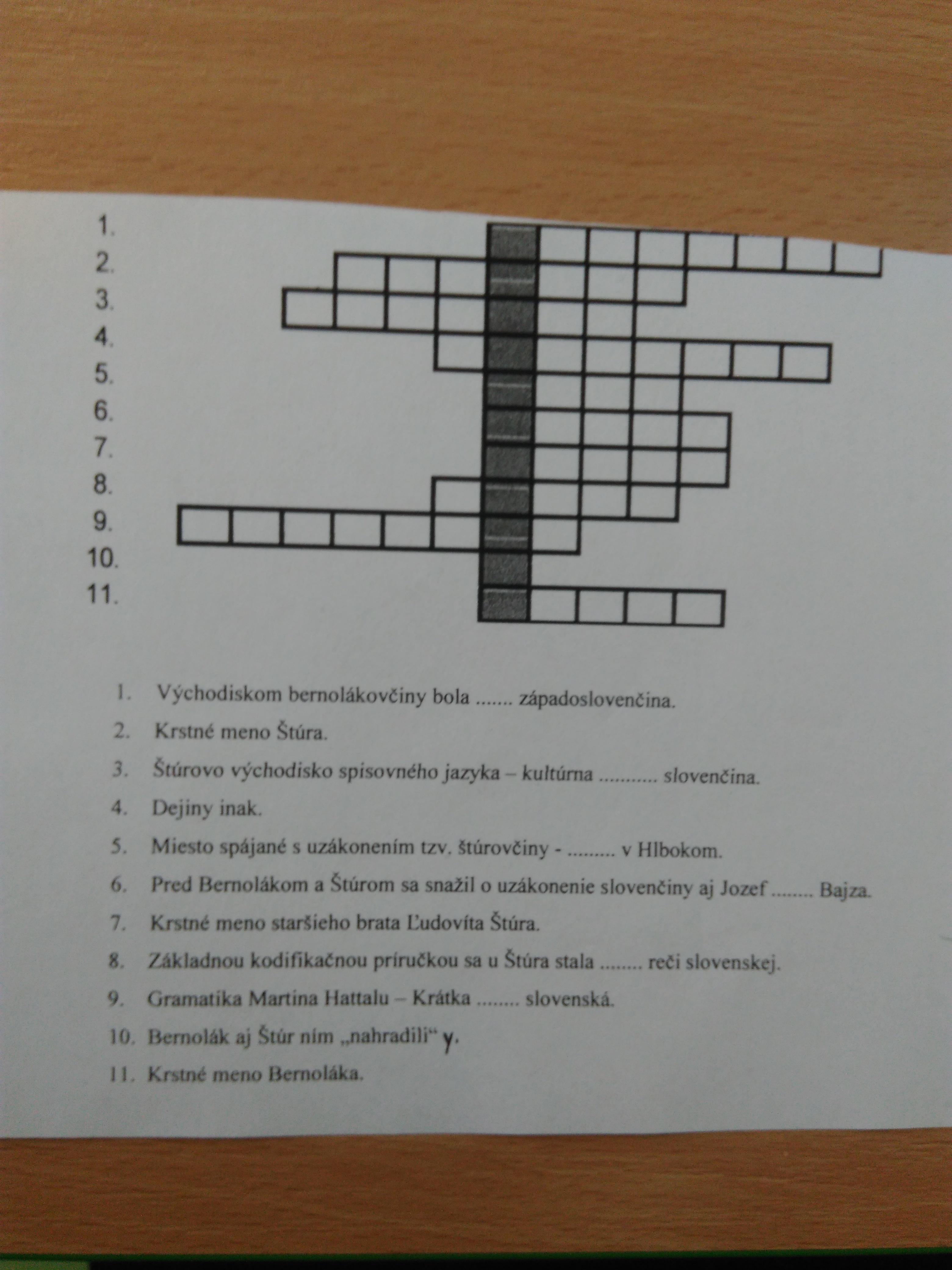 Crossword. Anyone know? r/Slovakia