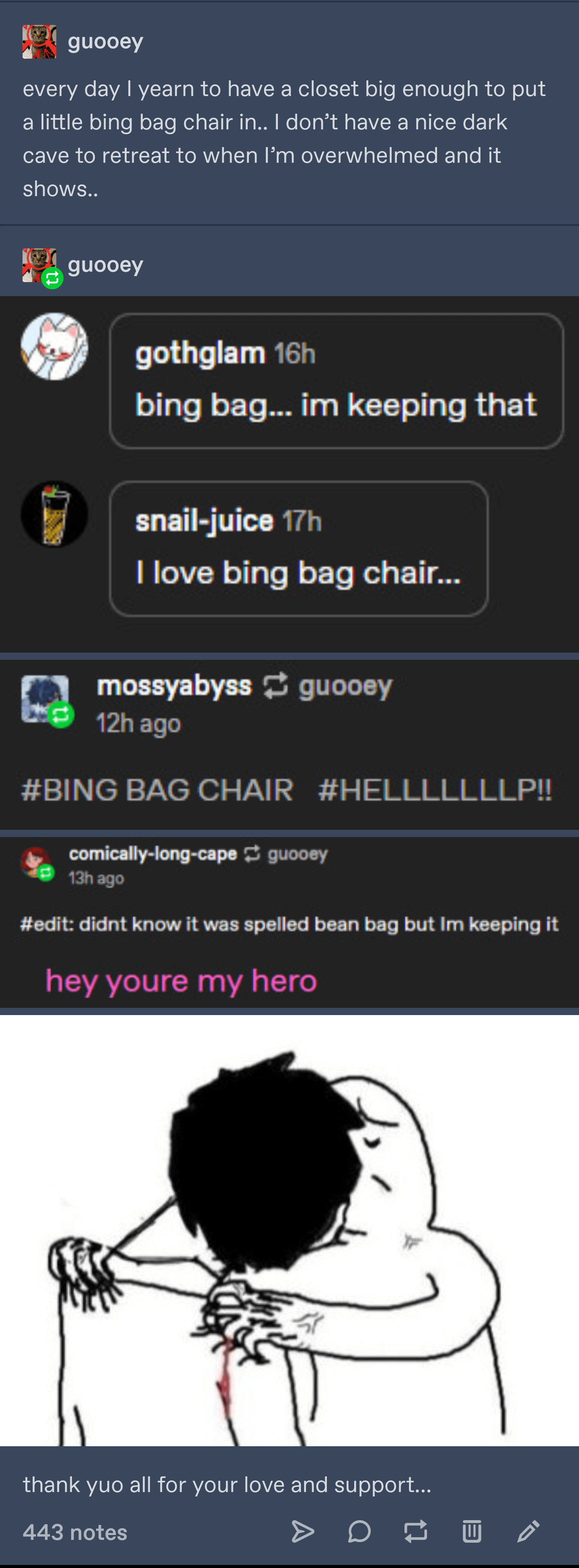 a little bing bag chair r/CuratedTumblr