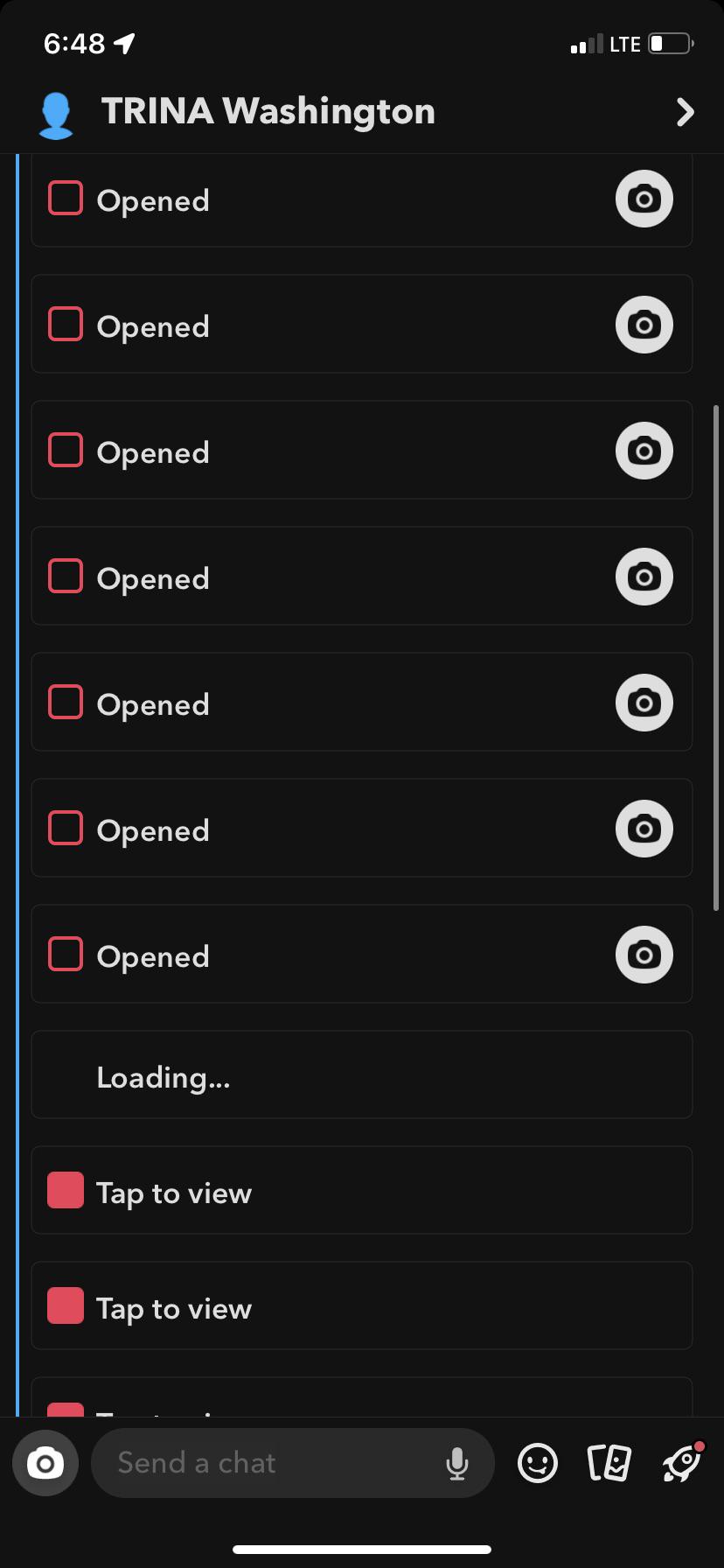 Got spammed by a porn bot on snapchat and unknowingly opened a few