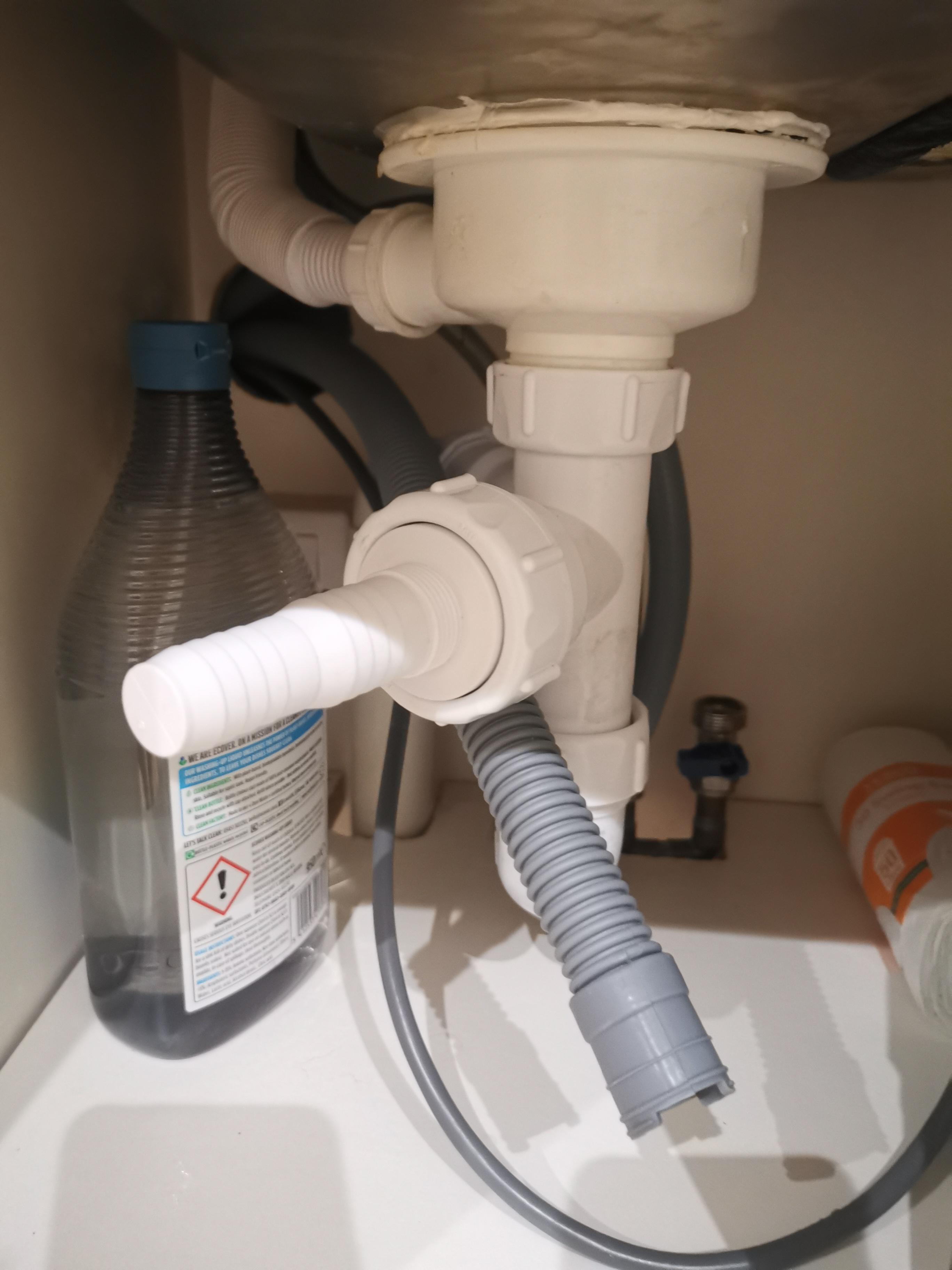 Need to connect up this washing machine waste pipe. Is it just a case