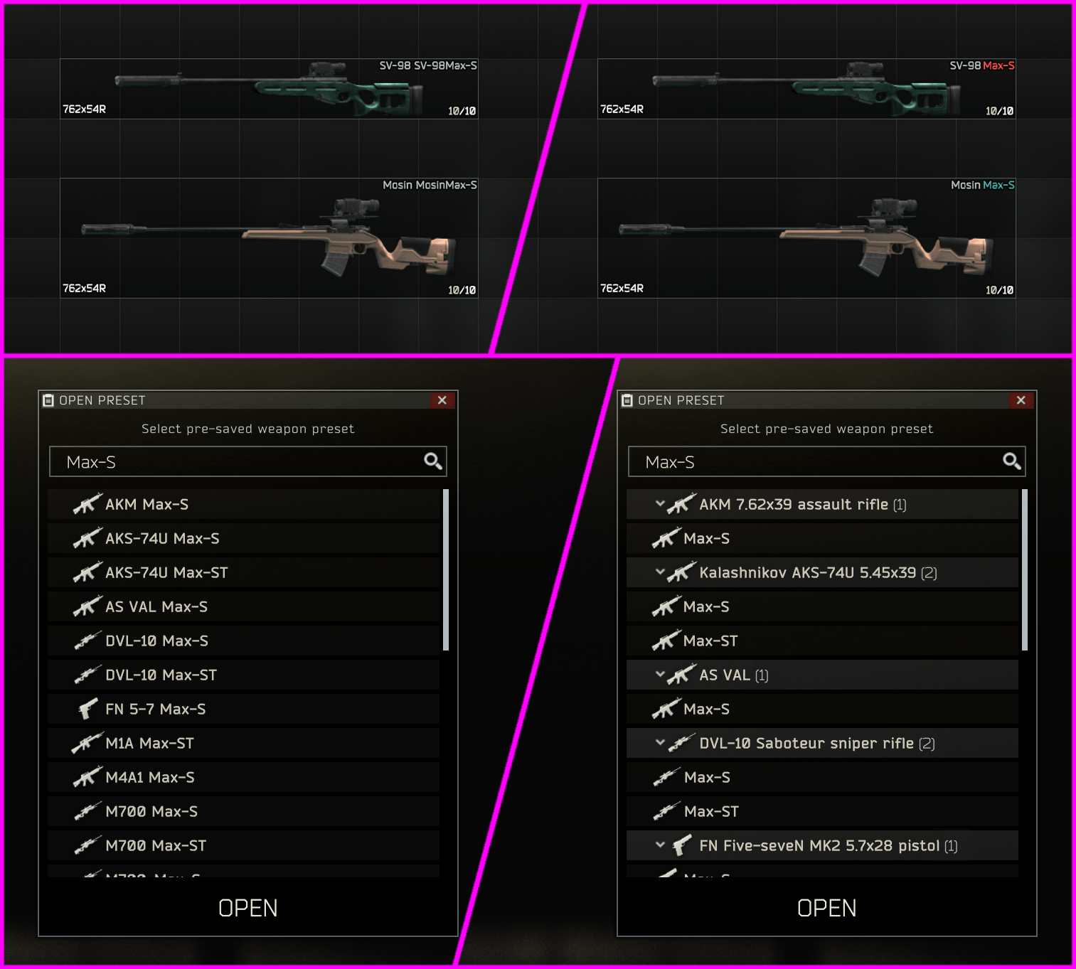 Weapon Preset Names r/EscapefromTarkov