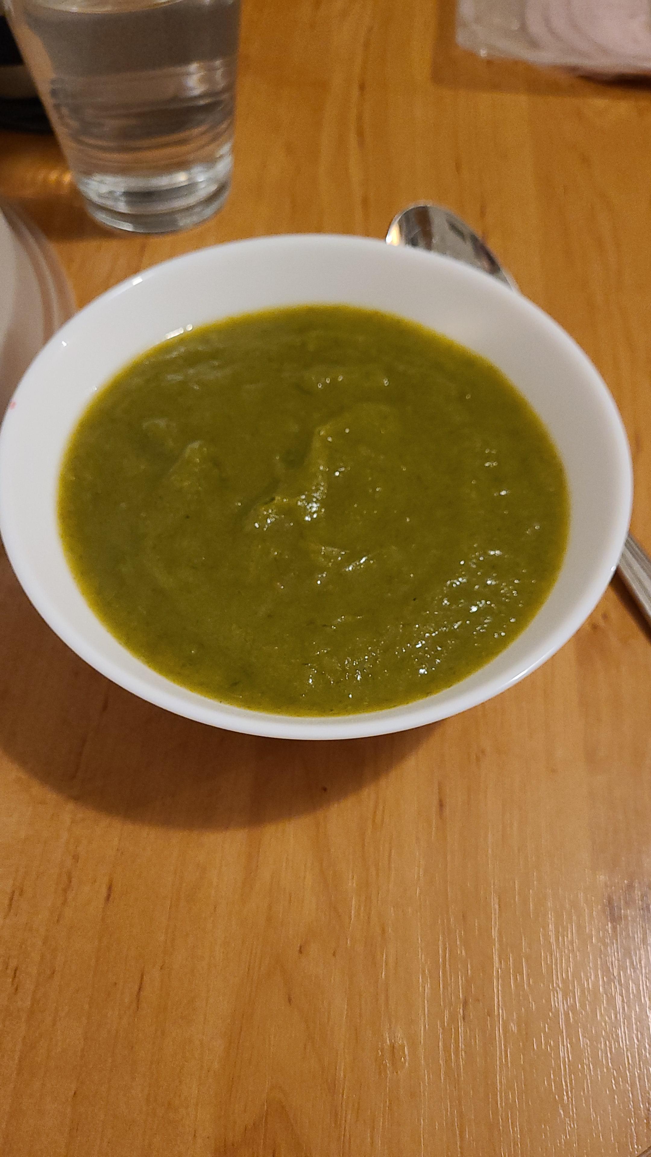 I was sick so my boyfriend made soup. Without salt and from the dry