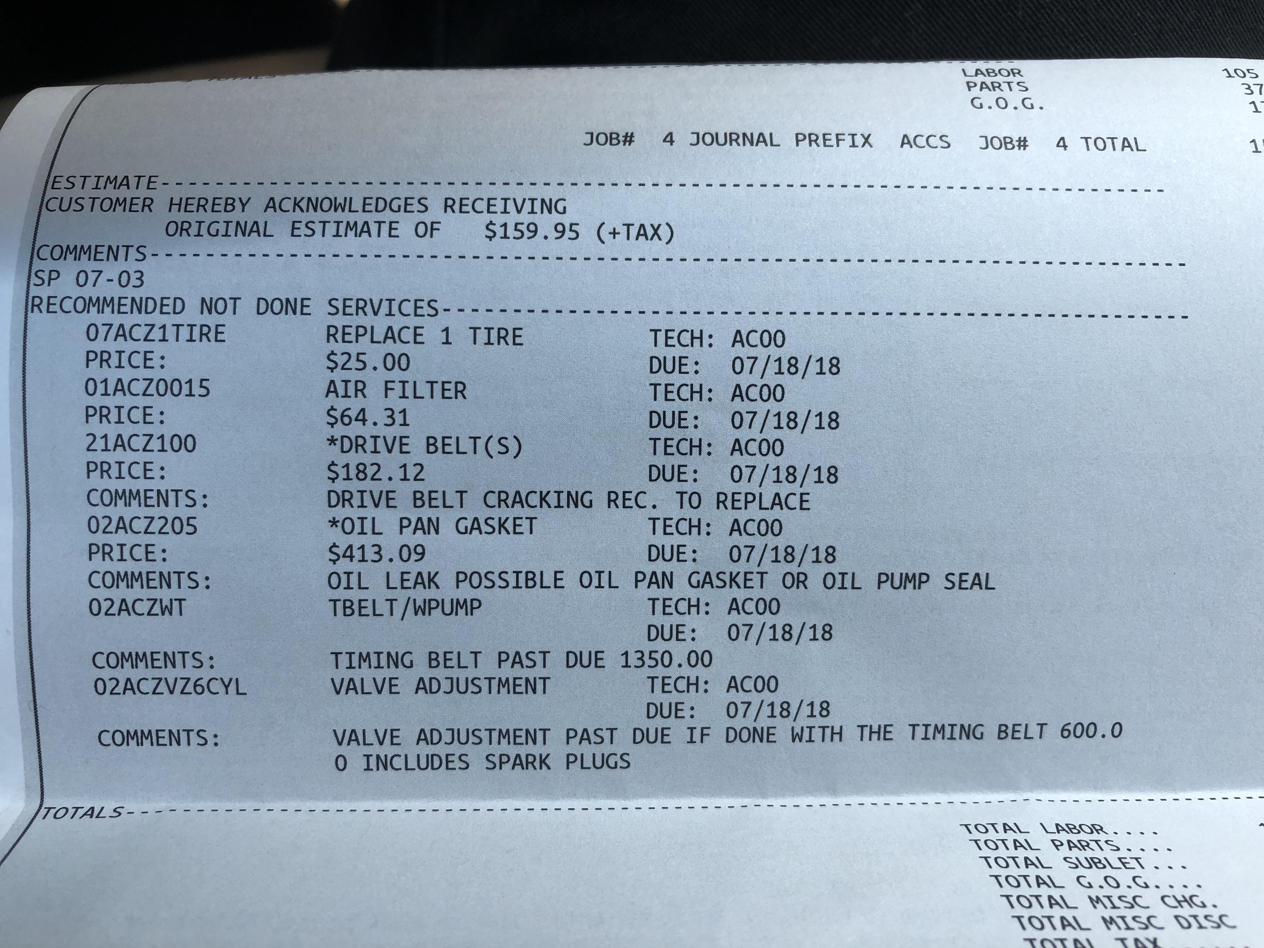 07’ Acura TL Type S maintenance question : r/Acura