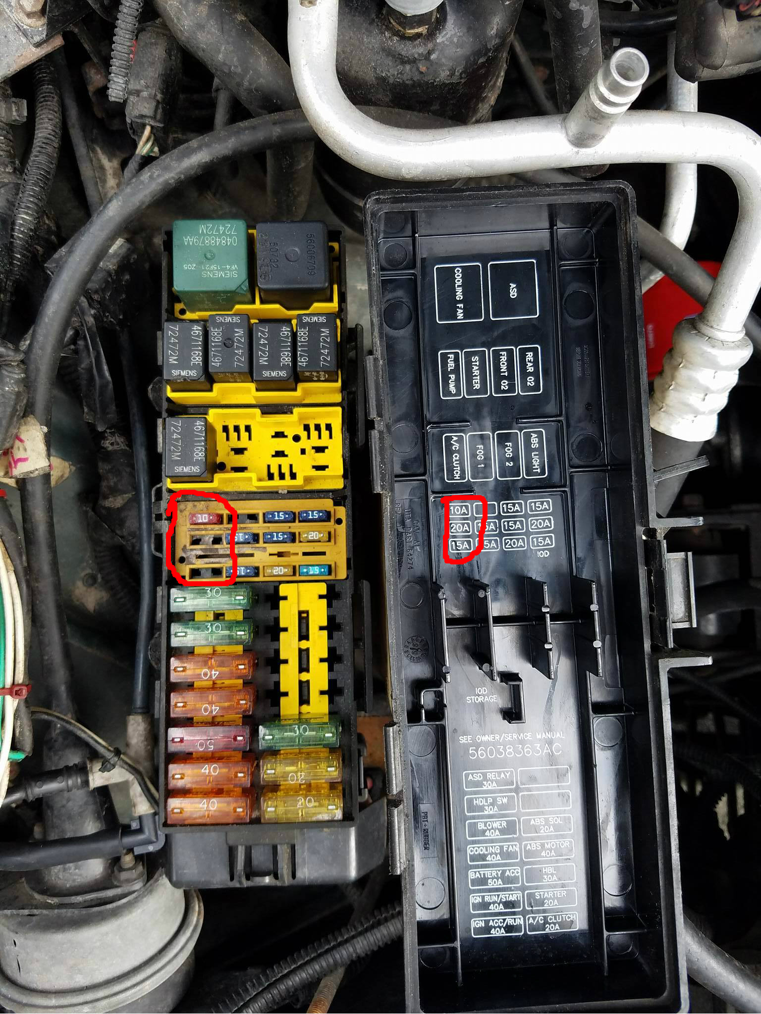 What fuses am I missing from the power distribution center What fuses am I missing from the power distribution center