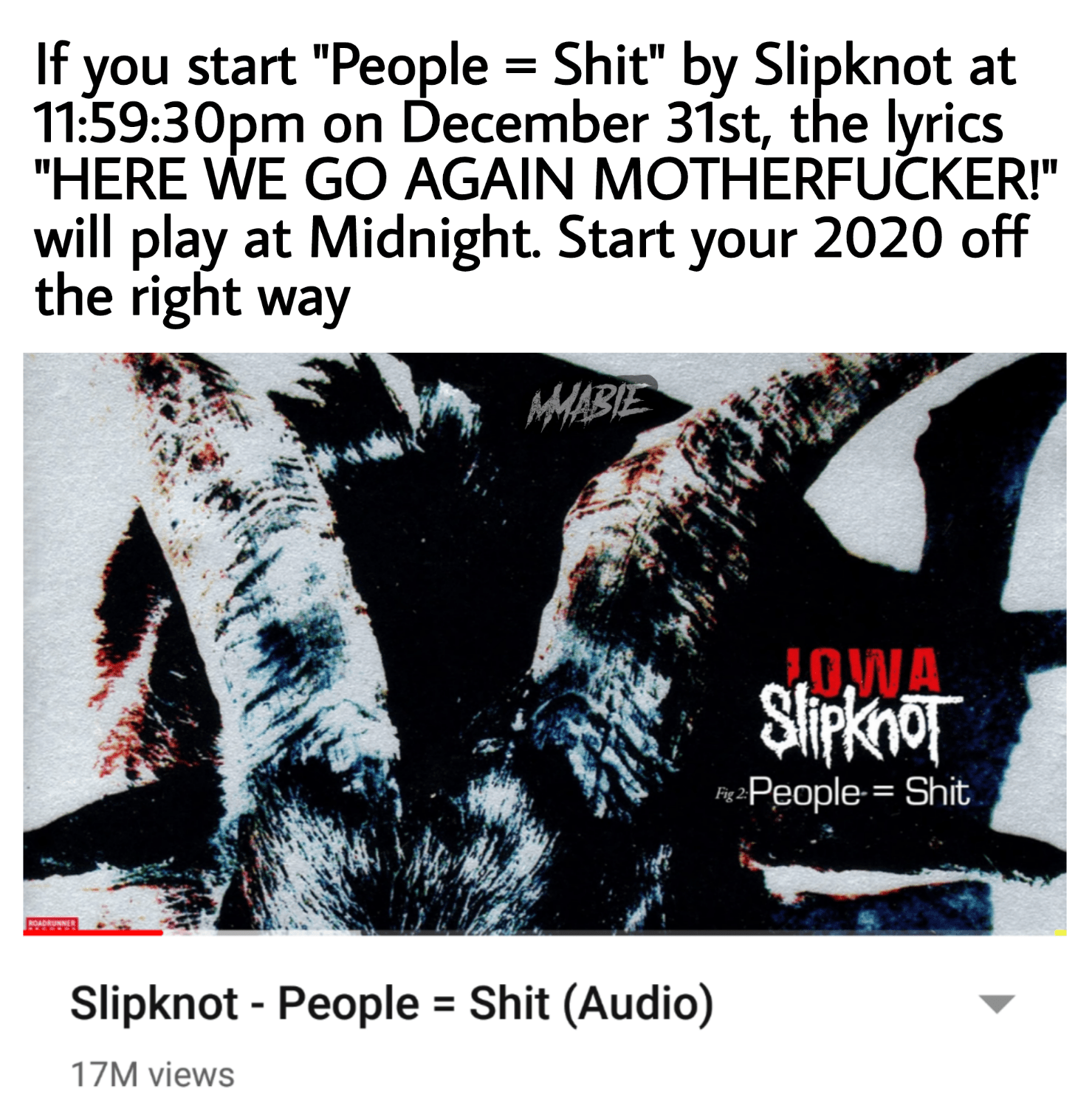 A New years eve idea for all the Maggots out there
