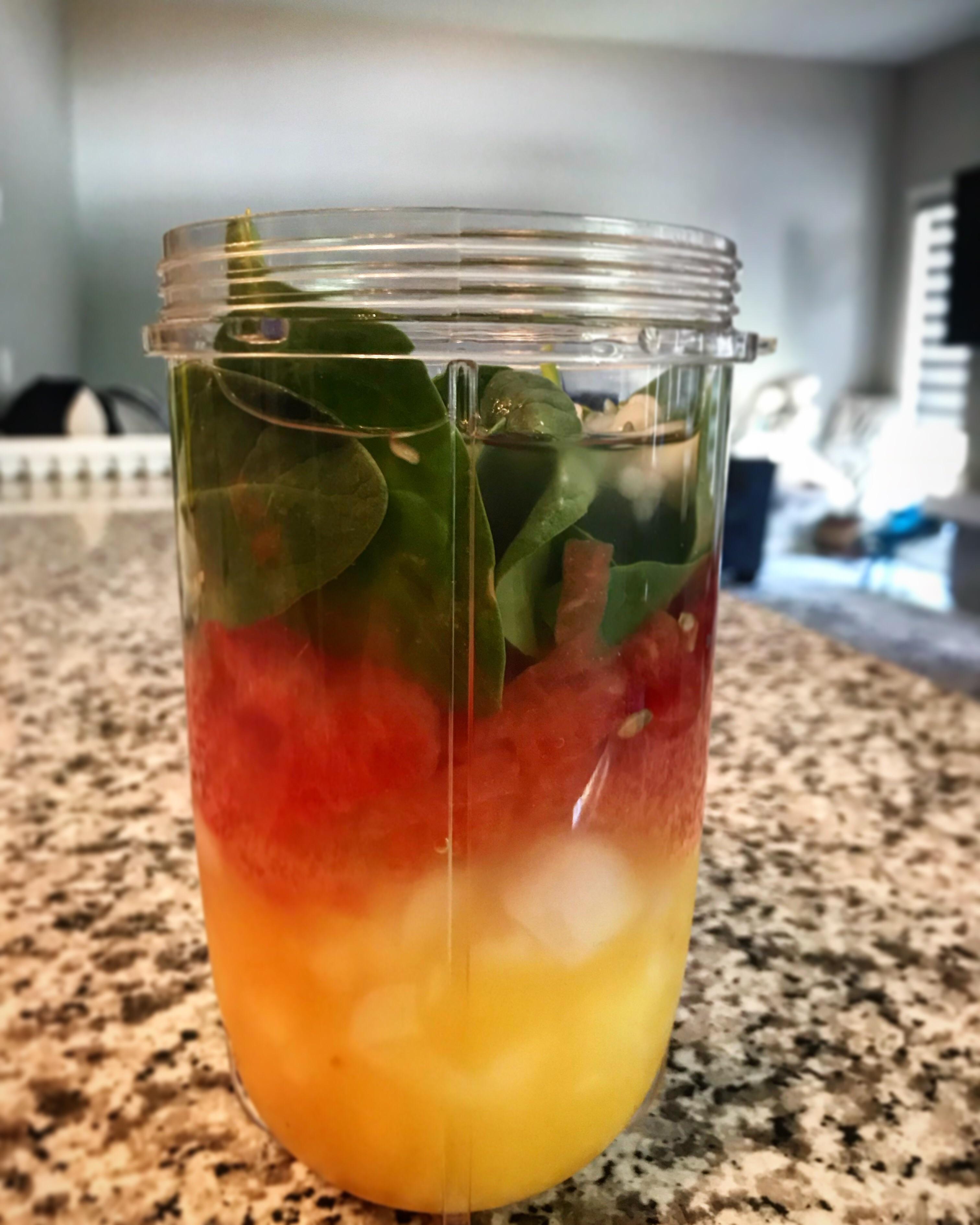 The way the water and orange juice didn’t mix when I was making my