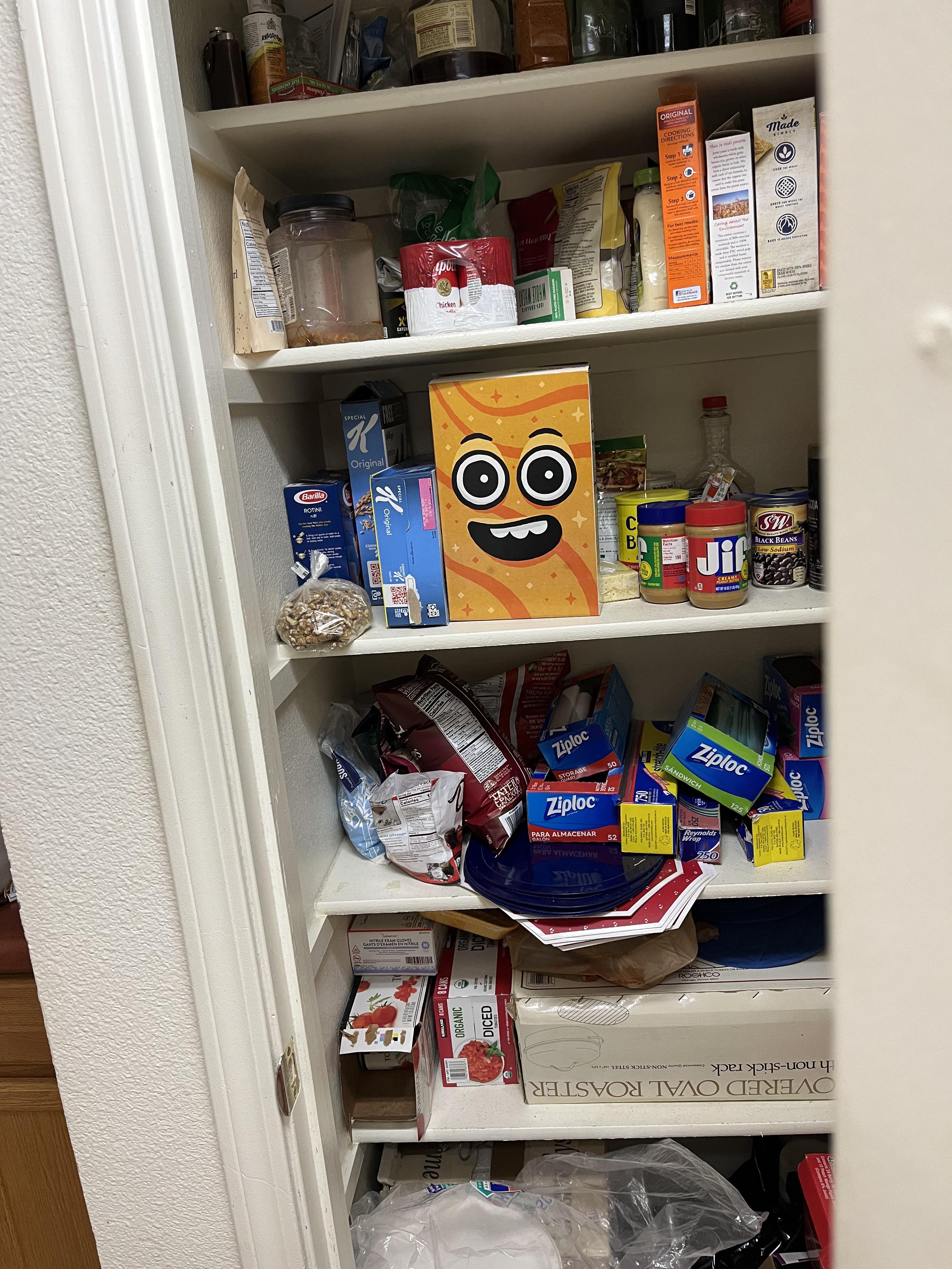 I opened the pantry, and… oddlyterrifying