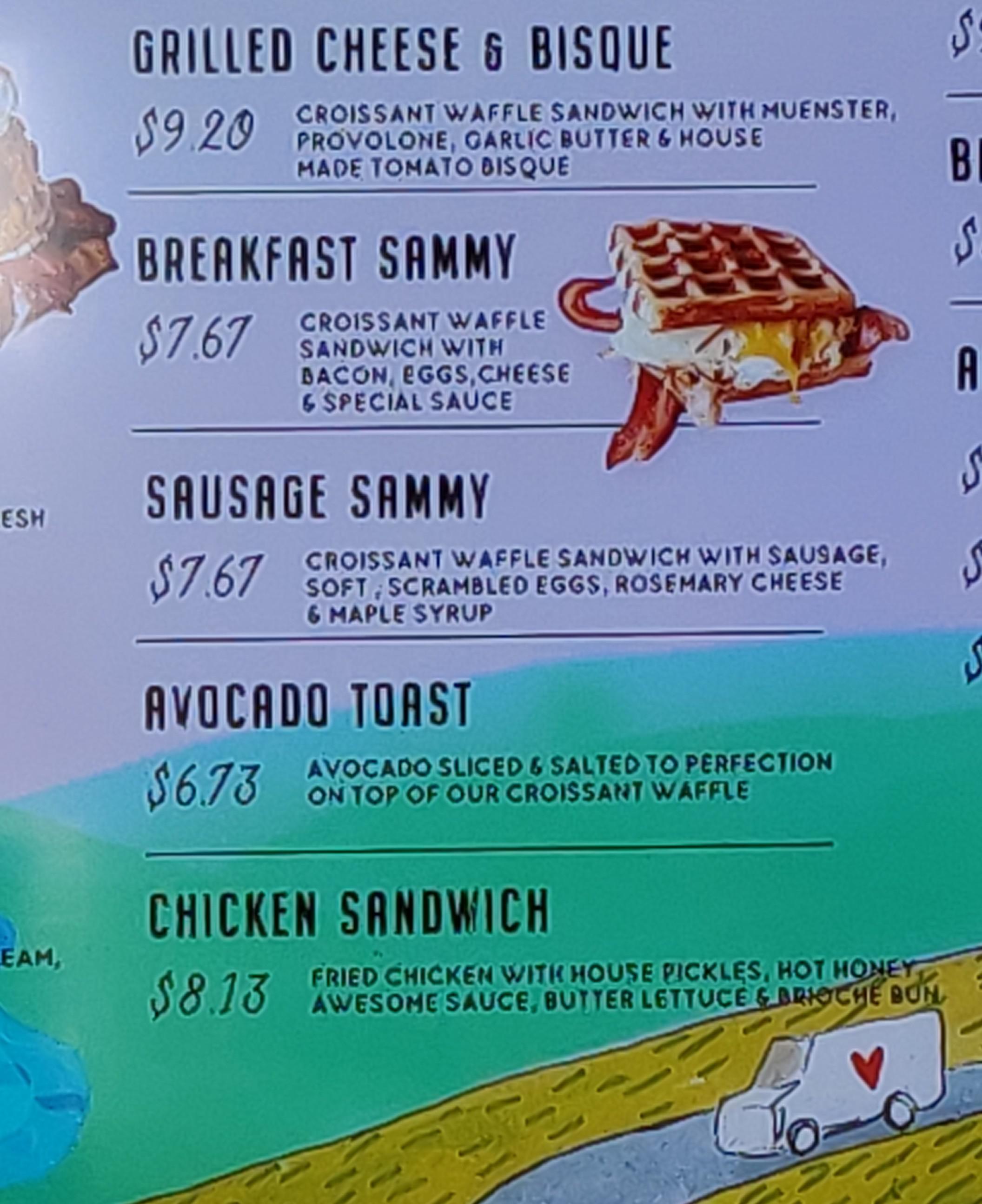 Found the Sausage Sammy at Waffle Love today. r/CallMeCarson
