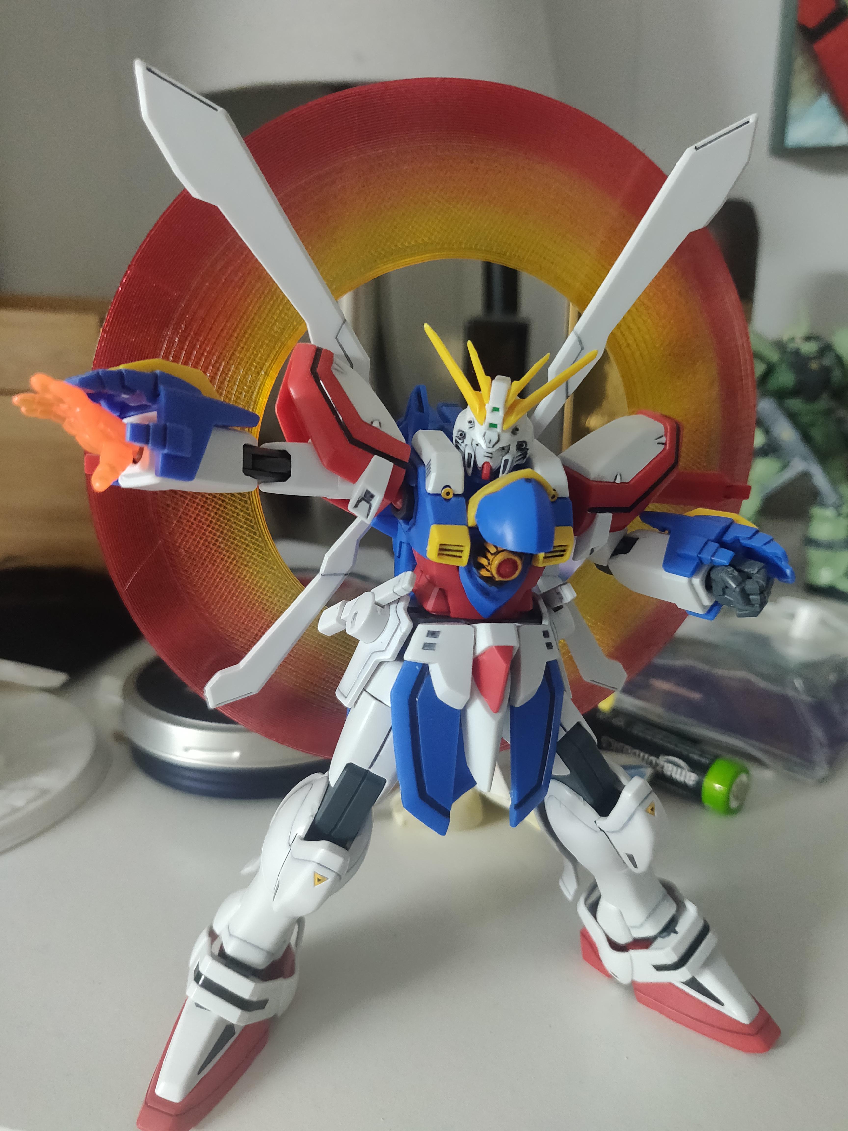 Was upset that HG God Gundam didn't come with a halo. So I 3D printed