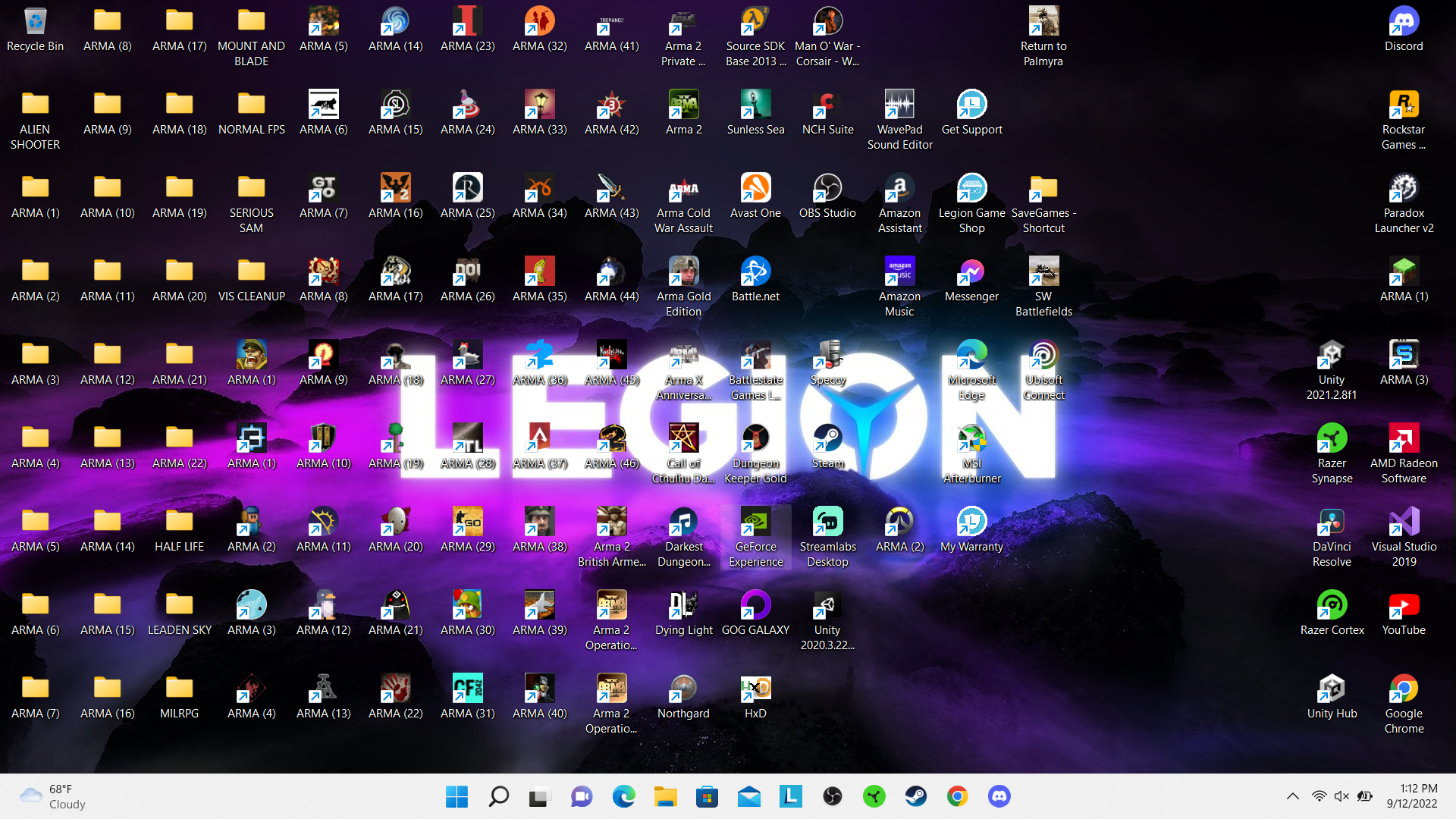 Tried to make a new folder to sort my games on my desktop but i got an