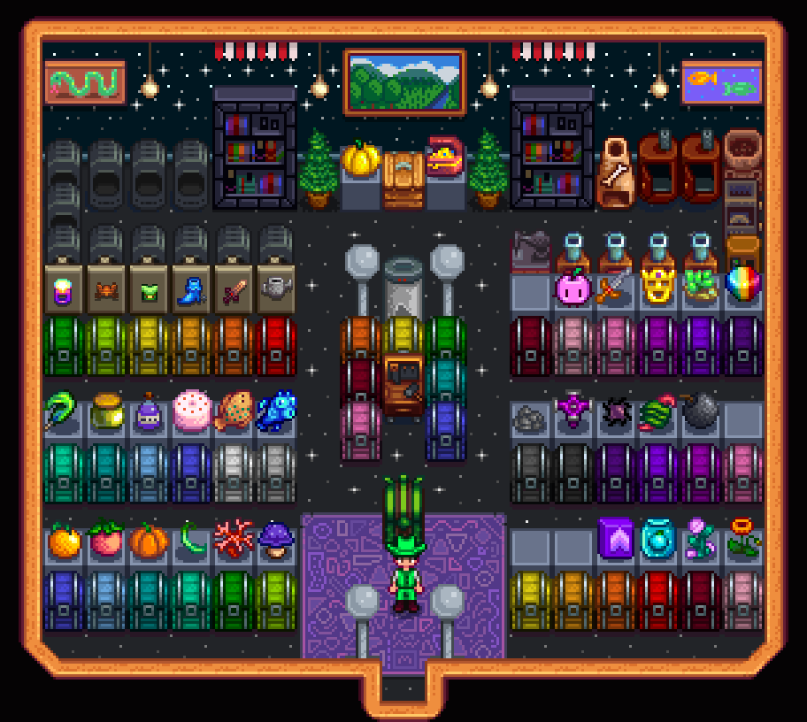 My large cabin turned chest room ) r/StardewValley