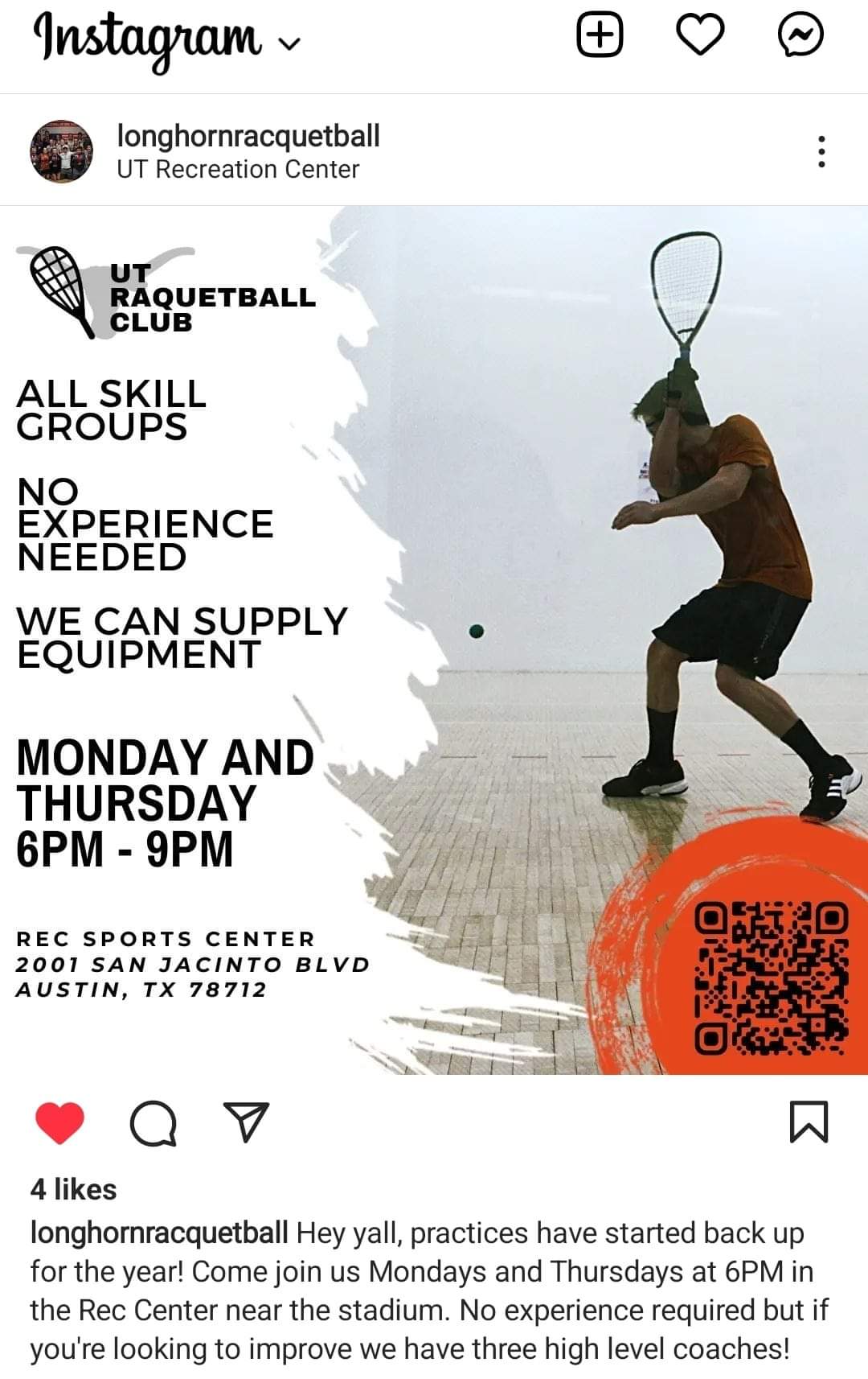 UT Racquetball on Instagram r/racquetball
