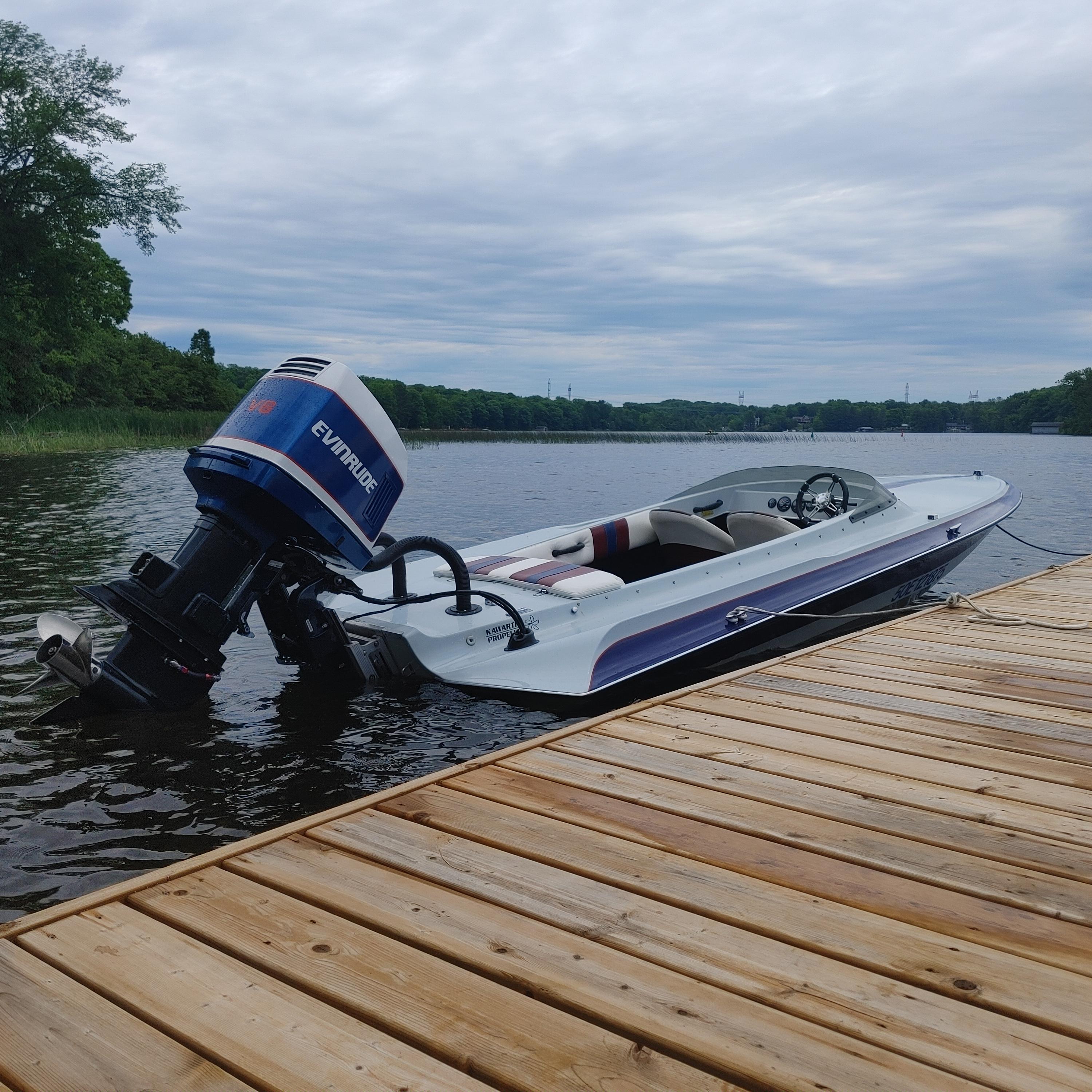 1988 Charger STV with a custom 3.0L Evinrude r/boatporn