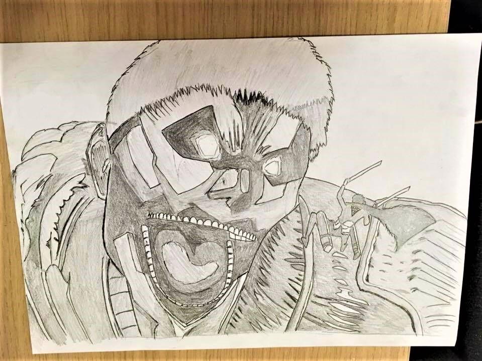 Armored titan sketch from S2 opening r/ShingekiNoKyojin
