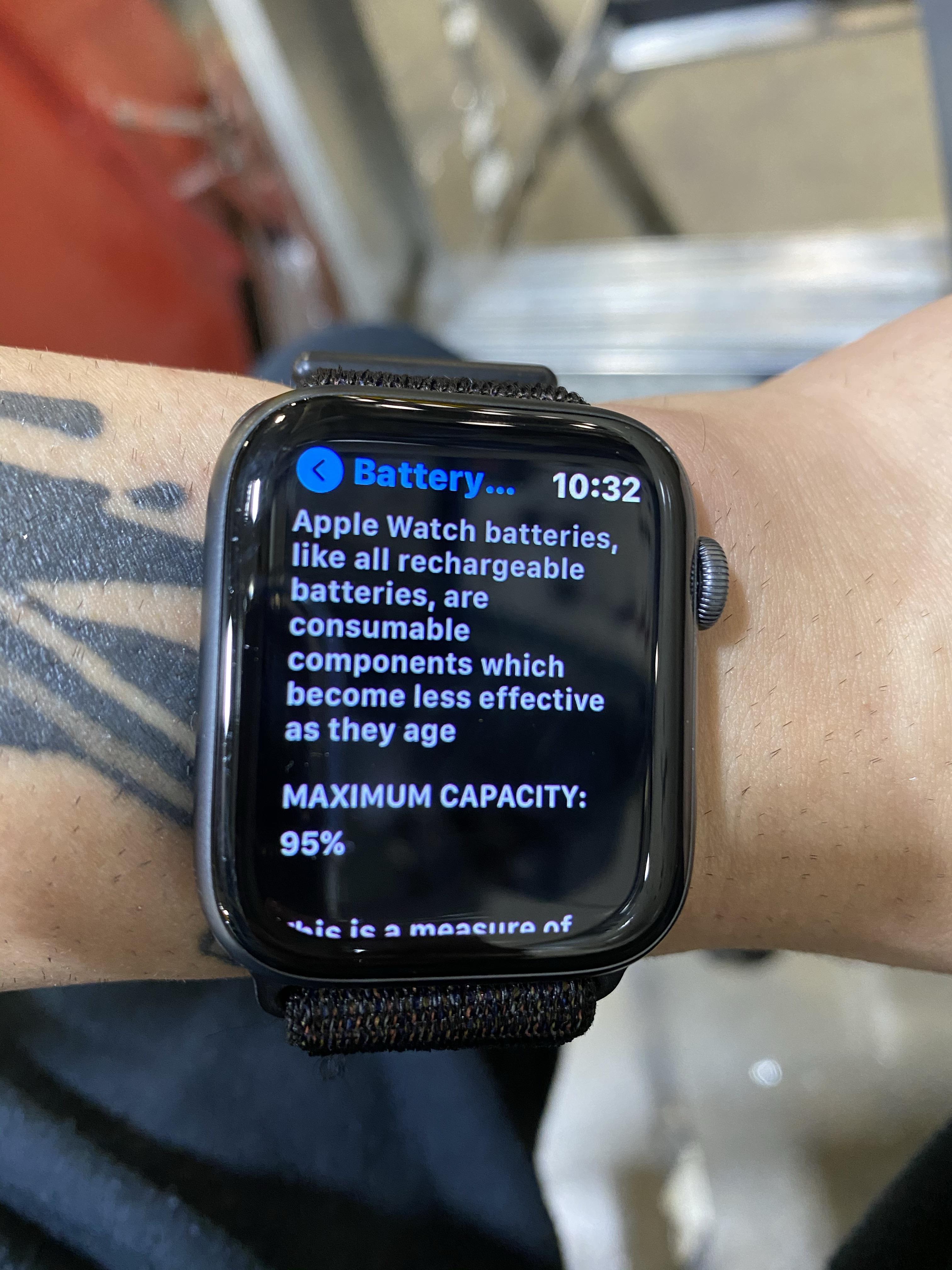 Battery life! Very happy with my Apple Watch 4, after almost two years