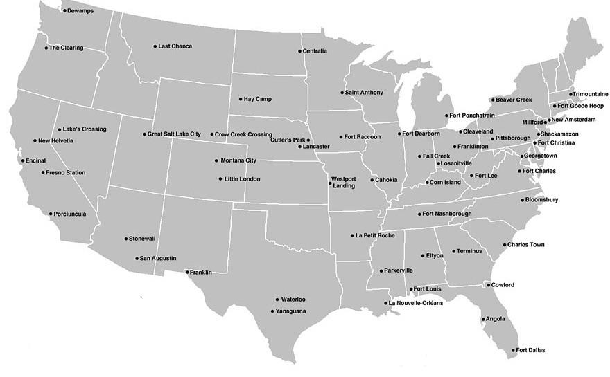 Map of famous US cities if they had kept their first American names r