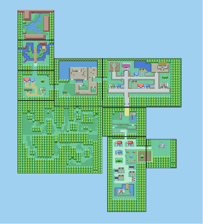 Pokémon Fate Unbound Map until the first Gym r/PokemonRMXP