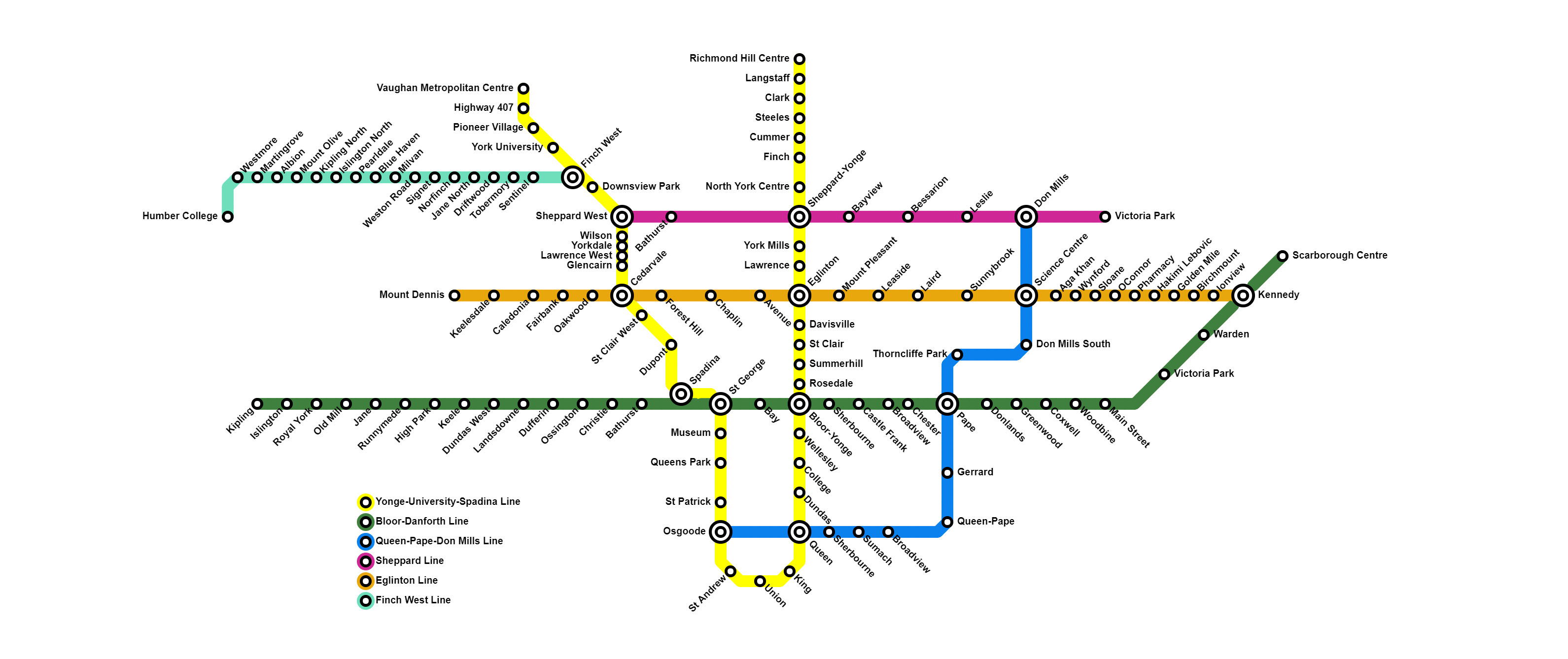 Future TTC map idea made in metromapmaker (not to scale at all) toronto
