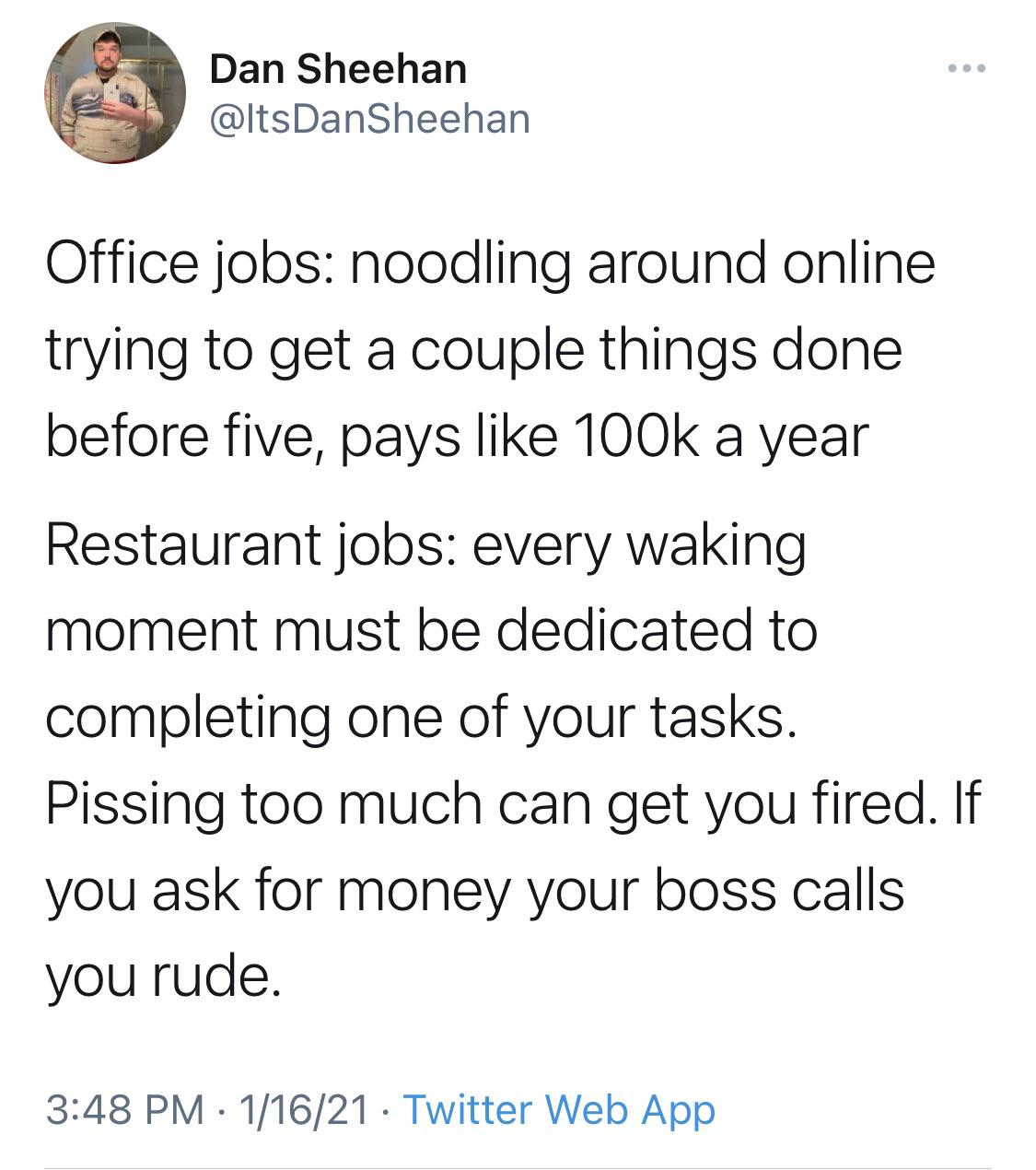 [Insert Office Space quote here.] r/WhitePeopleTwitter