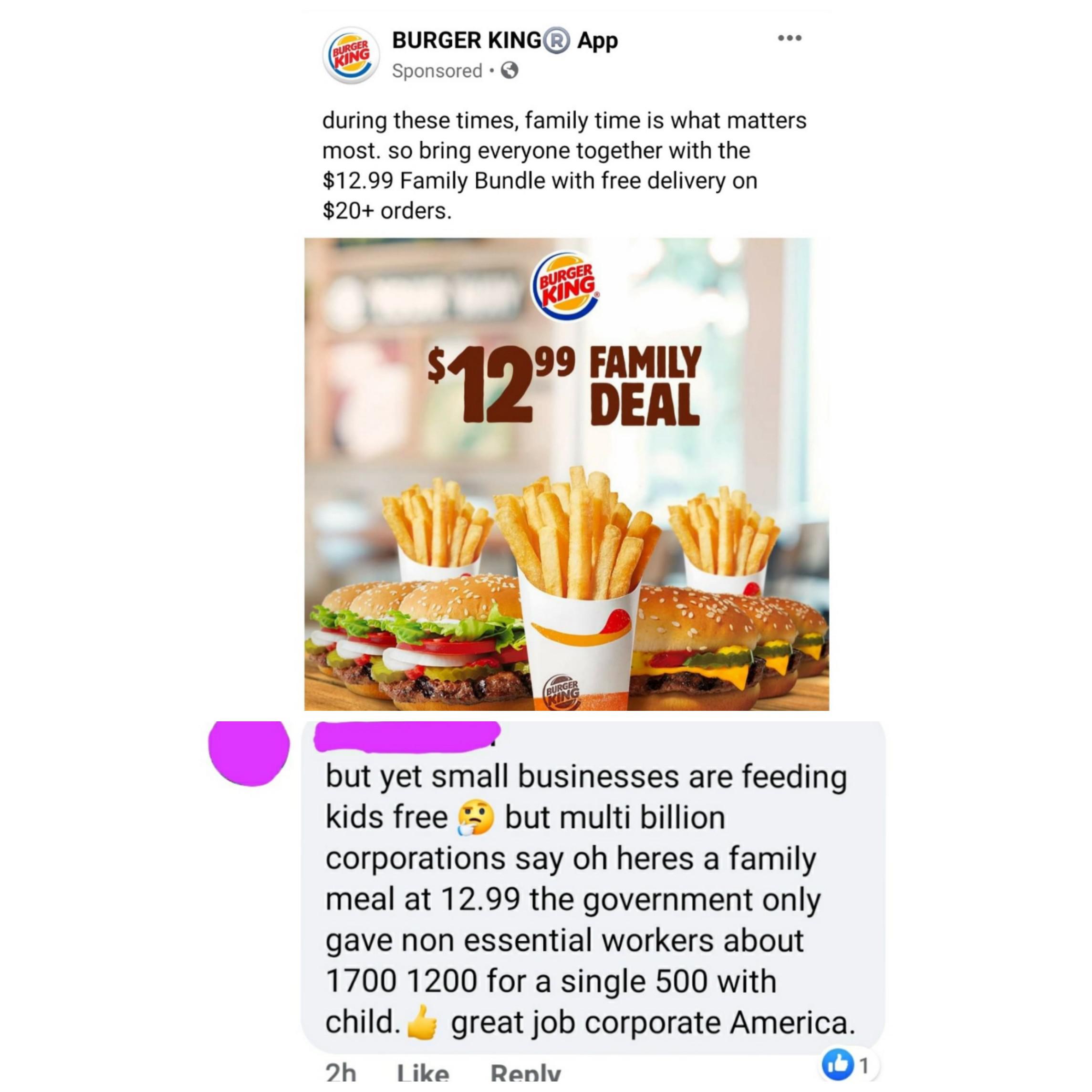 1299 Family Bundle Burger King Burger Poster