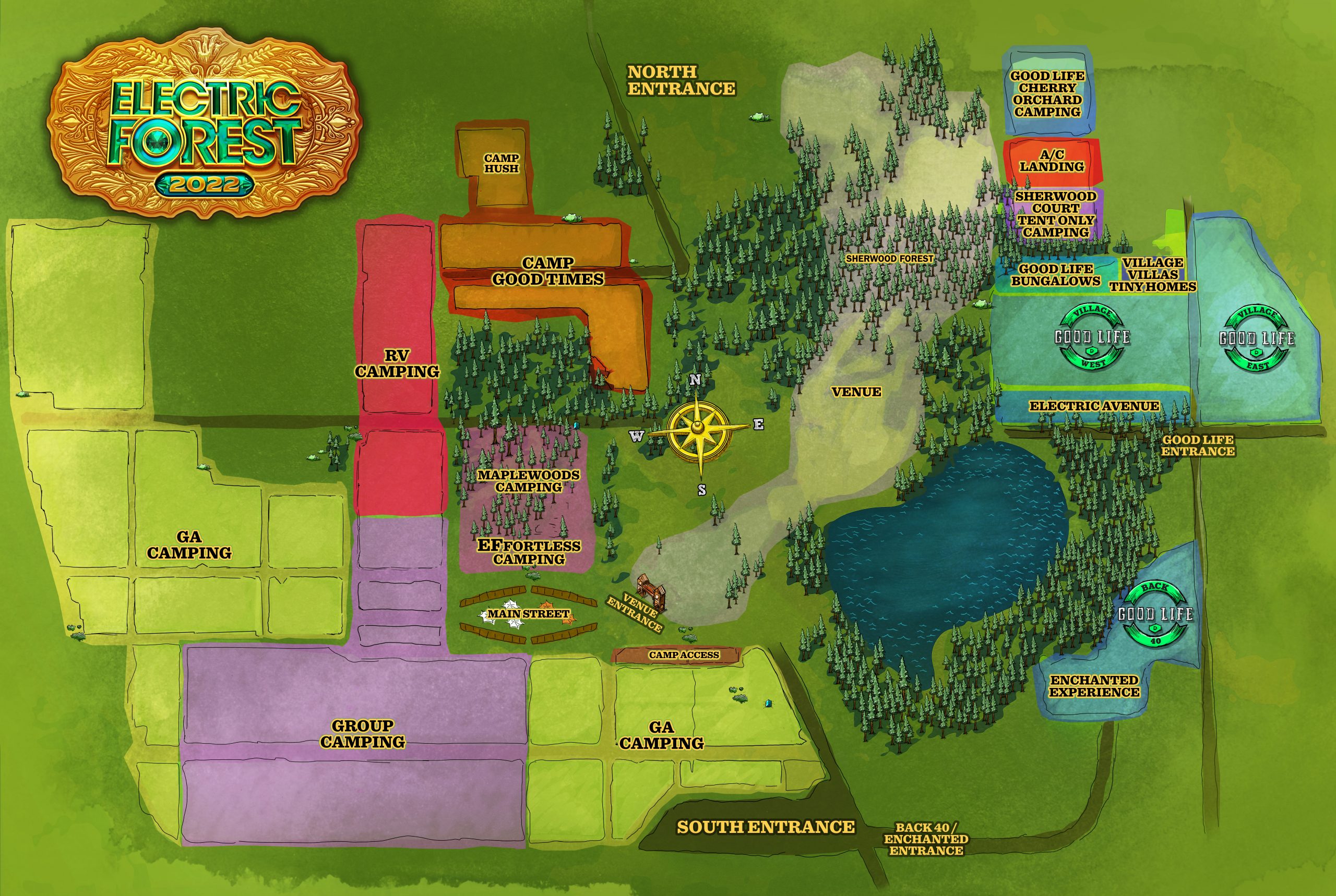 Electric Forest 2022 Map