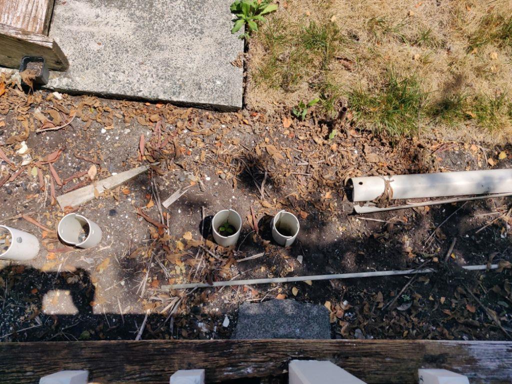 What are these split PVC pipes sticking in the ground? r/whatisthisthing